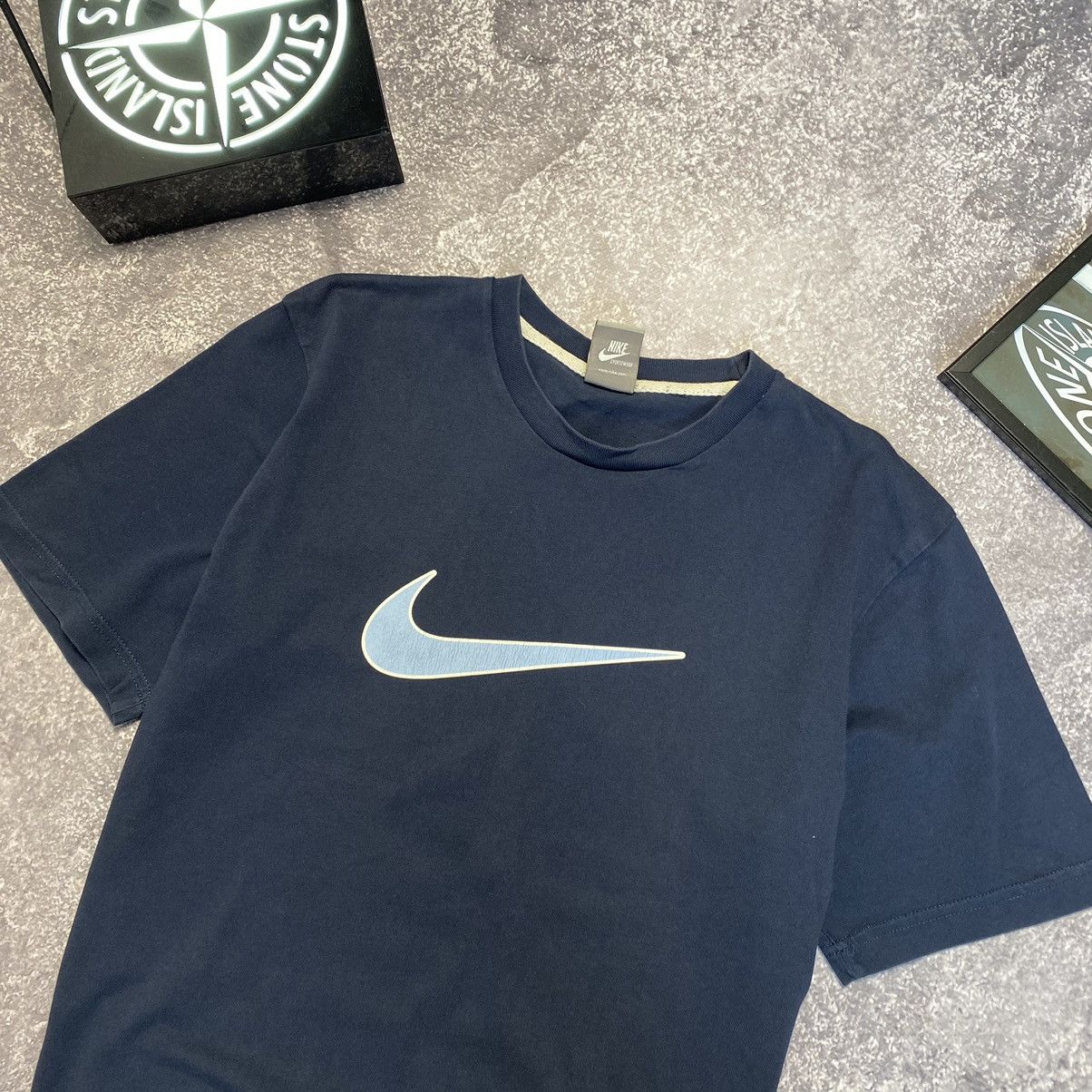 Vintage Vintage Nike Swoosh Big Logo 2000’s Grey tag tee Size US L / EU 52-54 / 3 - 2 Thumbnail