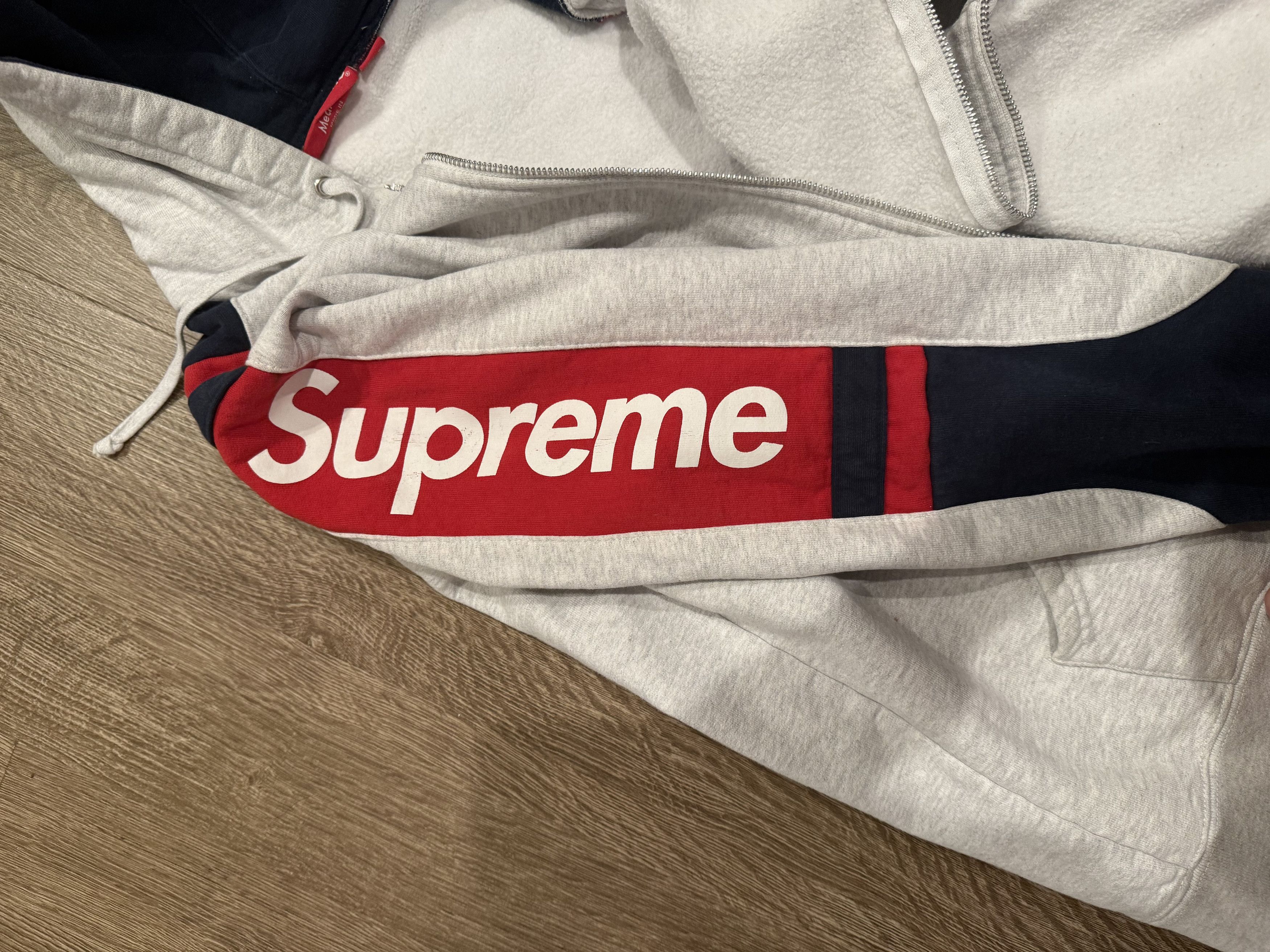 Supreme Supreme Arm Logo grey Hoodie 2015 Size US M / EU 48-50 / 2 - 5 Thumbnail
