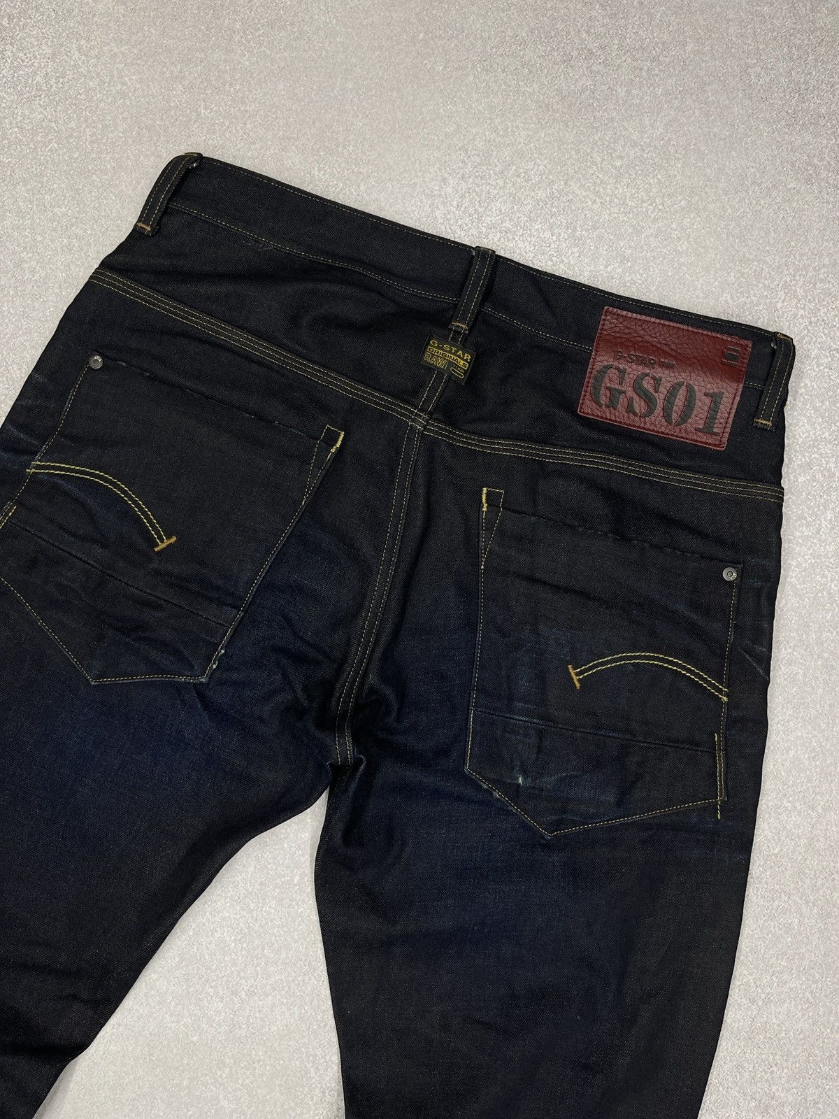 G-Star Mens G Star Raw New Radar Tapered Denim Jeans Navy Size US 33 - 3 Thumbnail