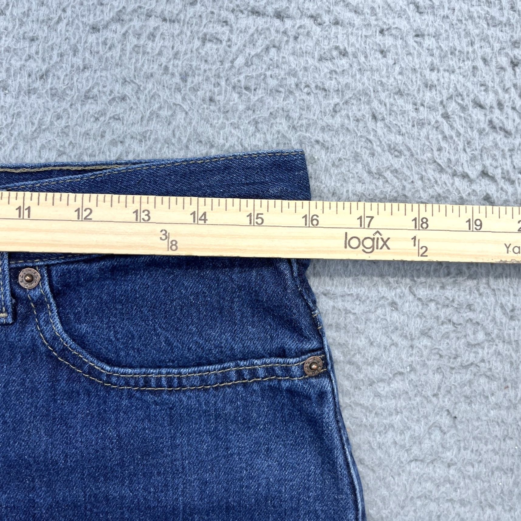 Levi's VINTAGE Levi's Denim Skirt Womens 7 JR Dark Wash Button Fly A-Line Pockets 90s Size 28" / US 6 / IT 42 - 7 Thumbnail