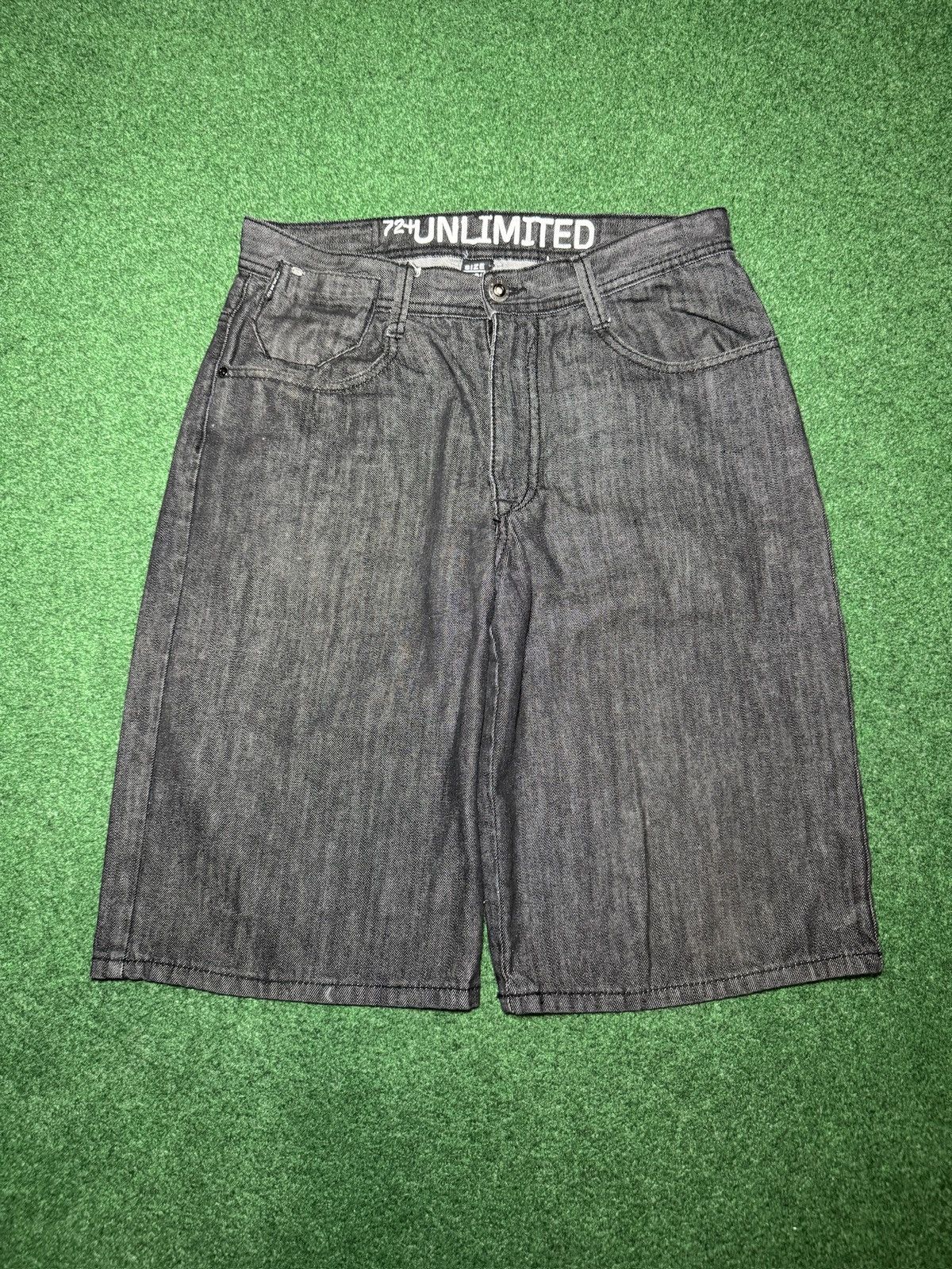 Ecko Unltd. Ecko Unltd Baggy Black Jorts Grunge 34 14” Denim Shorts Size US 34 / EU 50 - 3 Thumbnail