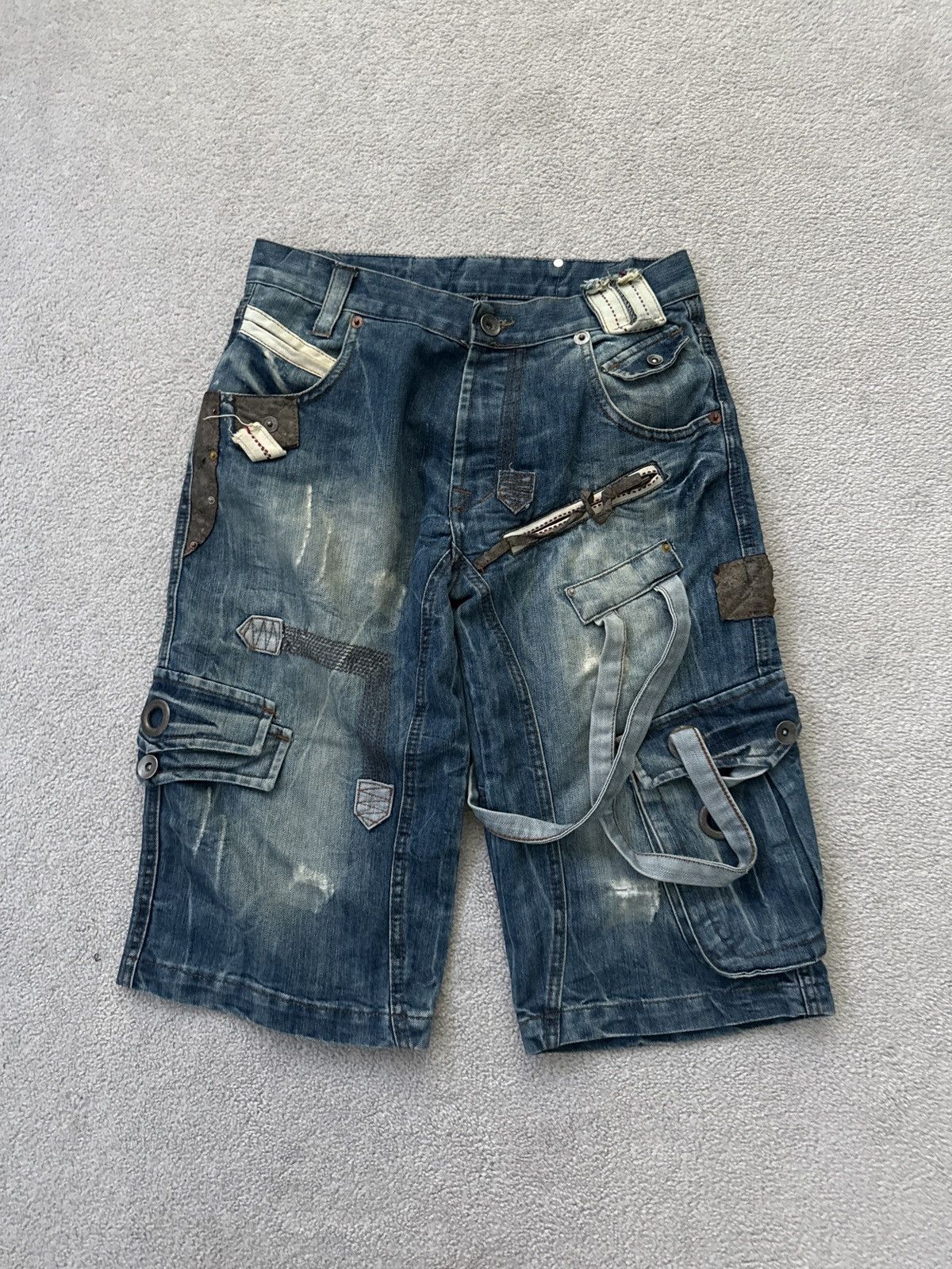 Ed Hardy Ed Hardy By christian audigier patchwork metal jorts Size US 29 - 1 Thumbnail