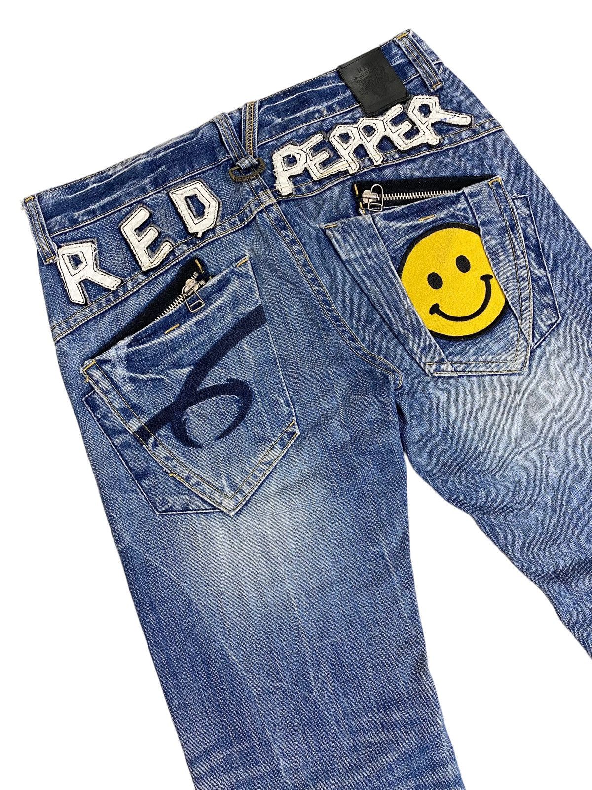 Ed Hardy Vintage Red Pepper Japanese Ed Hardy Smiley Embroidered Size US 33 - 7 Thumbnail