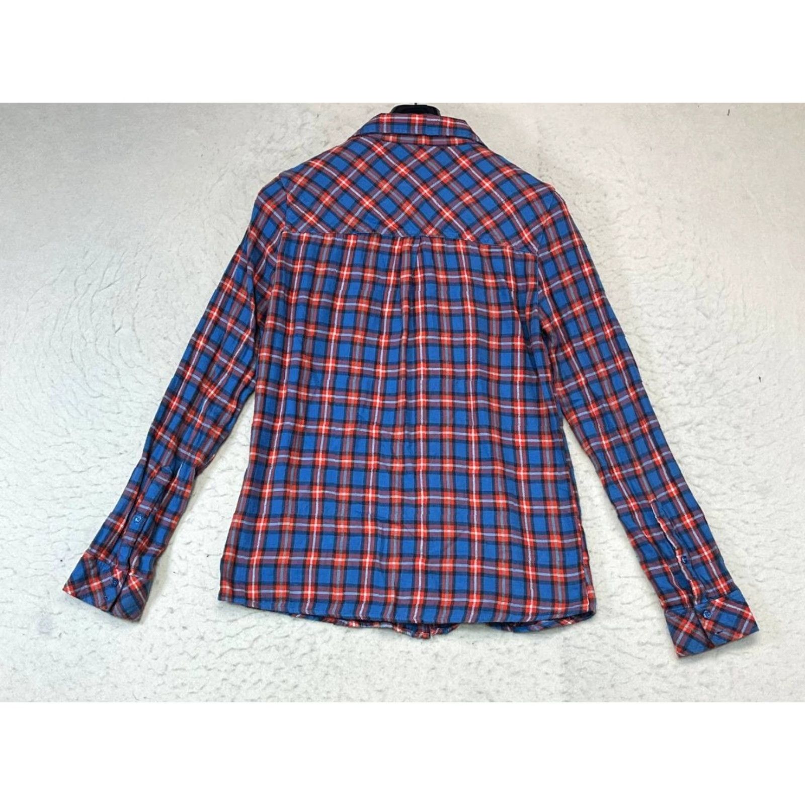 O'Neill O'Neill Flannel Shirt Womens M Blue Plaid Long Sleeve Button-Up 100% Cotton Size M / US 6-8 / IT 42-44 - 2 Thumbnail