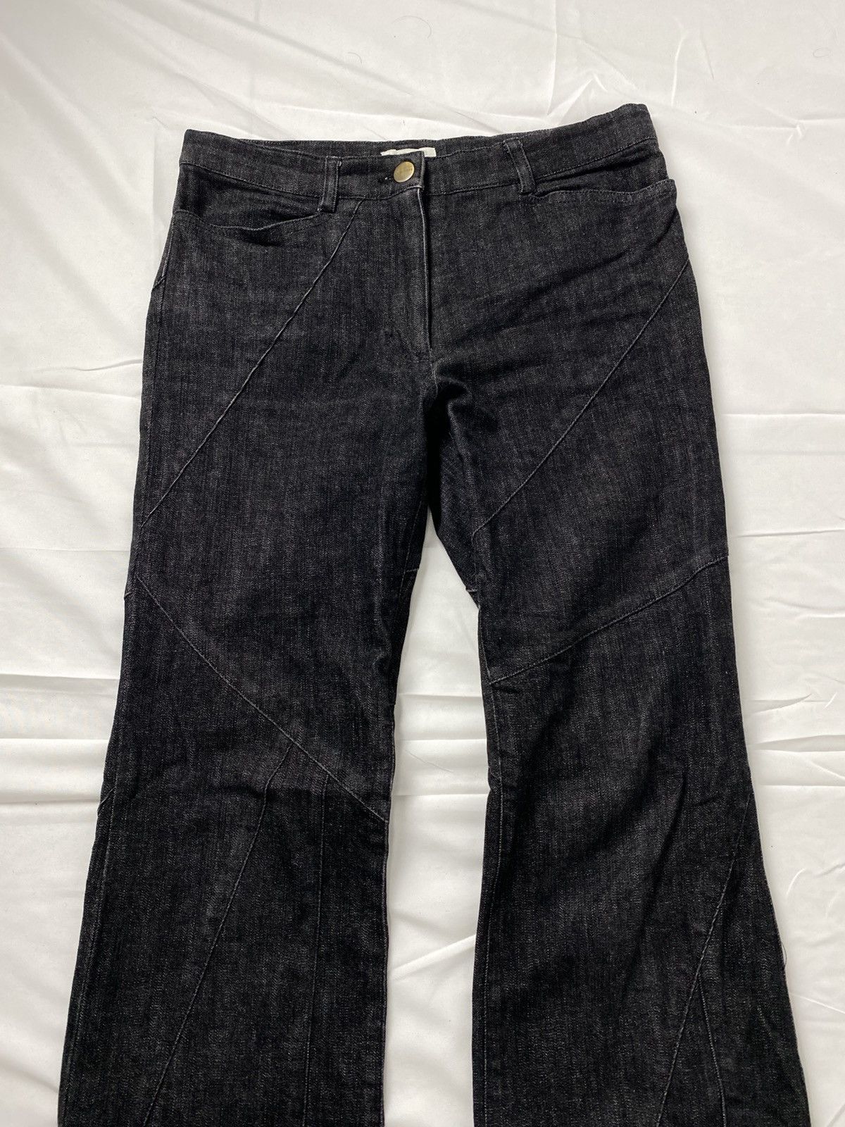 Tornado Mart L’est Rose Flared Lace Up Denim Pants like Tornado Mart Size US 28 / EU 44 - 6 Thumbnail