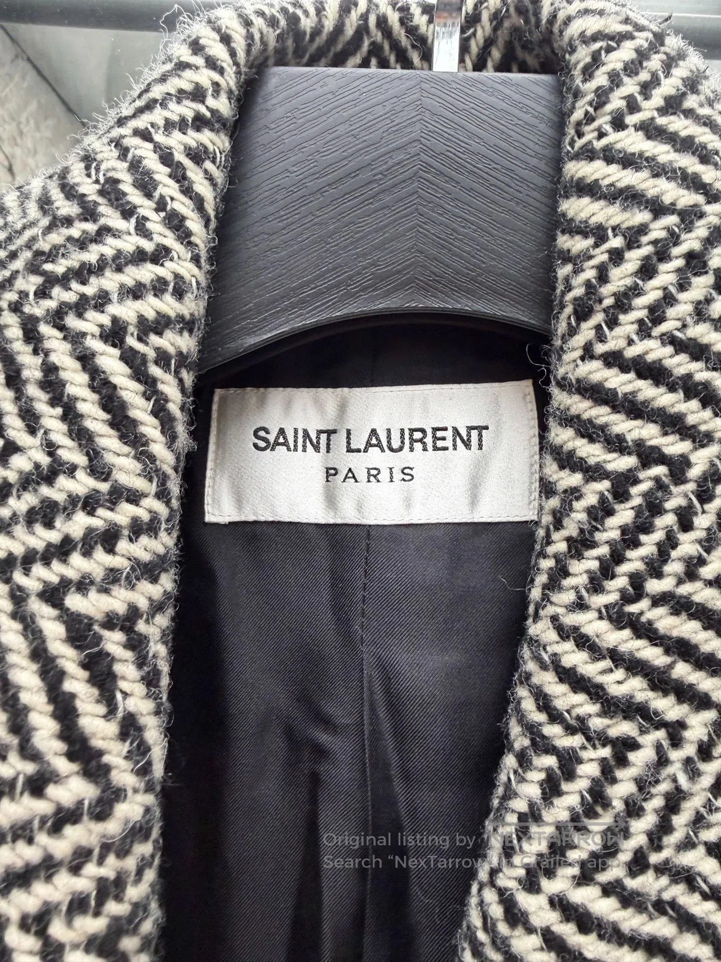 Saint Laurent Paris Saint Laurent Striped Wool Coat. Size XS / US 0-2 / IT 36-38 - 4 Thumbnail