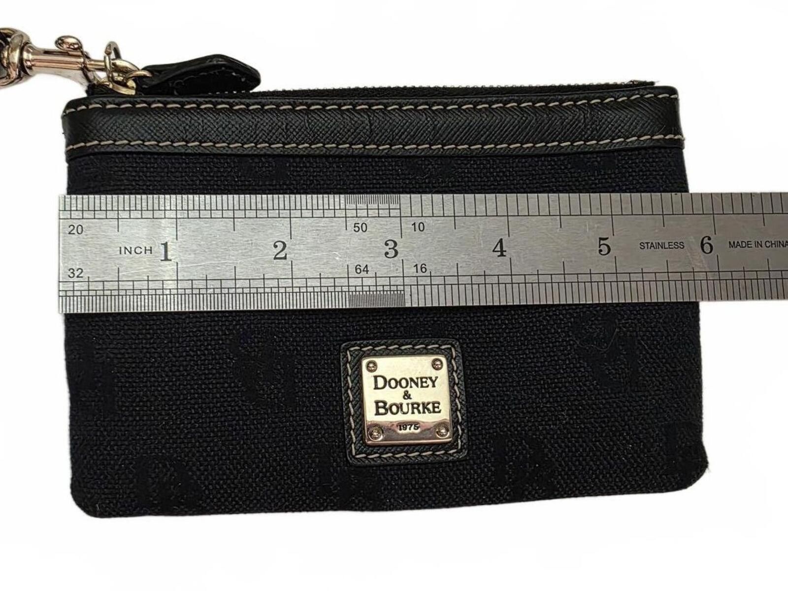 Dooney & Bourke Dooney & Bourke Signature Monogram Black Wristlet With Strap Size ONE SIZE - 6 Thumbnail