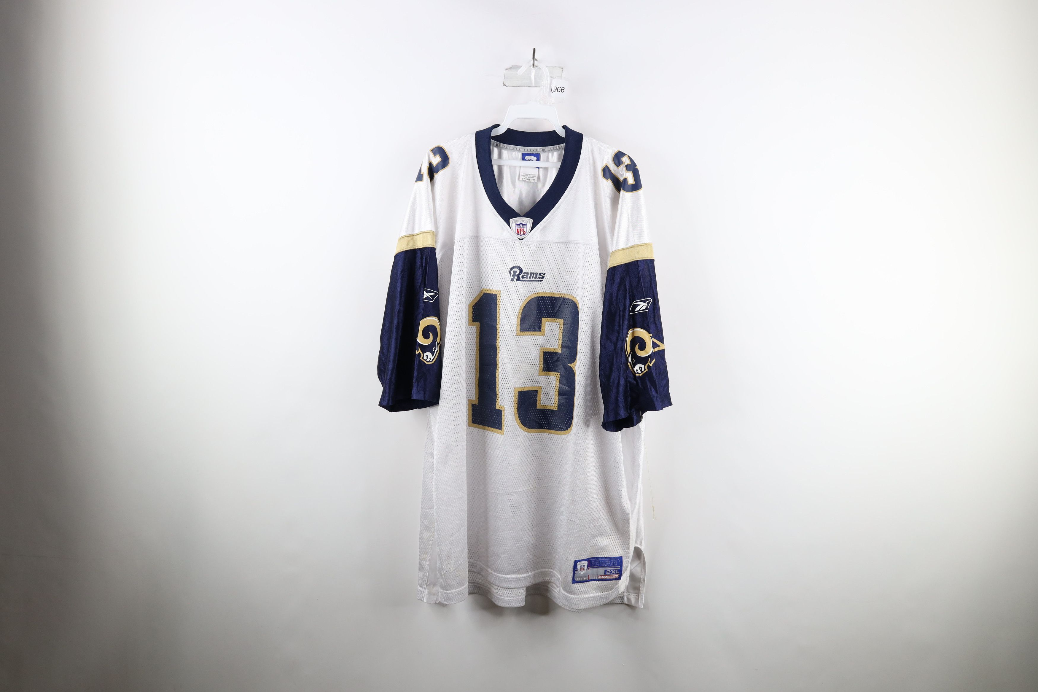 image of Reebok St Louis Rams Football Jersey White 13, Men's (Size 2XL)