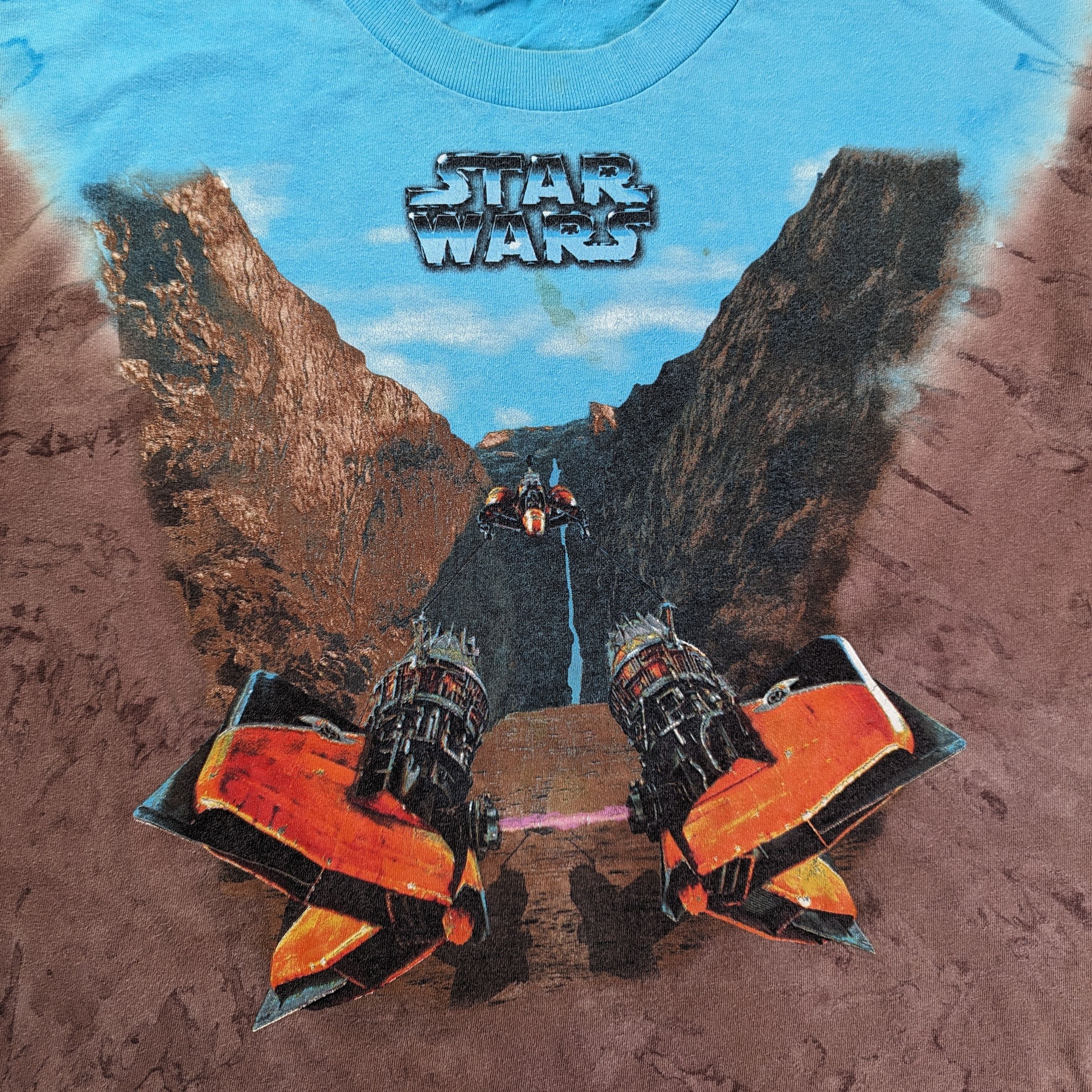 Star Wars × Vintage Vintage Star Wars episode 1 pod racer tie dye liquid blue Size US L / EU 52-54 / 3 - 2 Thumbnail