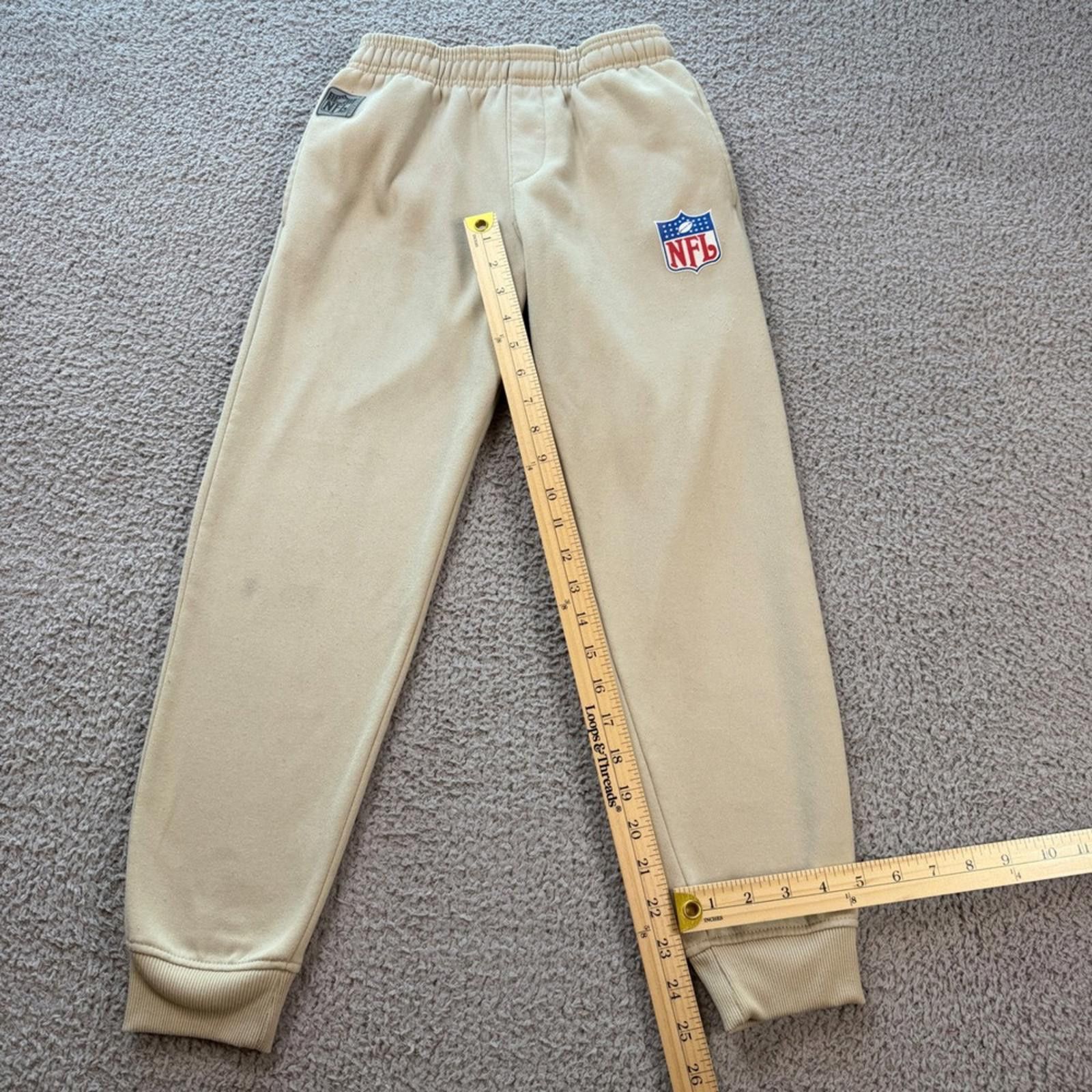 NFL NFL Boys Tan Fleece Lined Joggers Sweatpants Size 10-12 Size US 30 / EU 46 - 4 Thumbnail