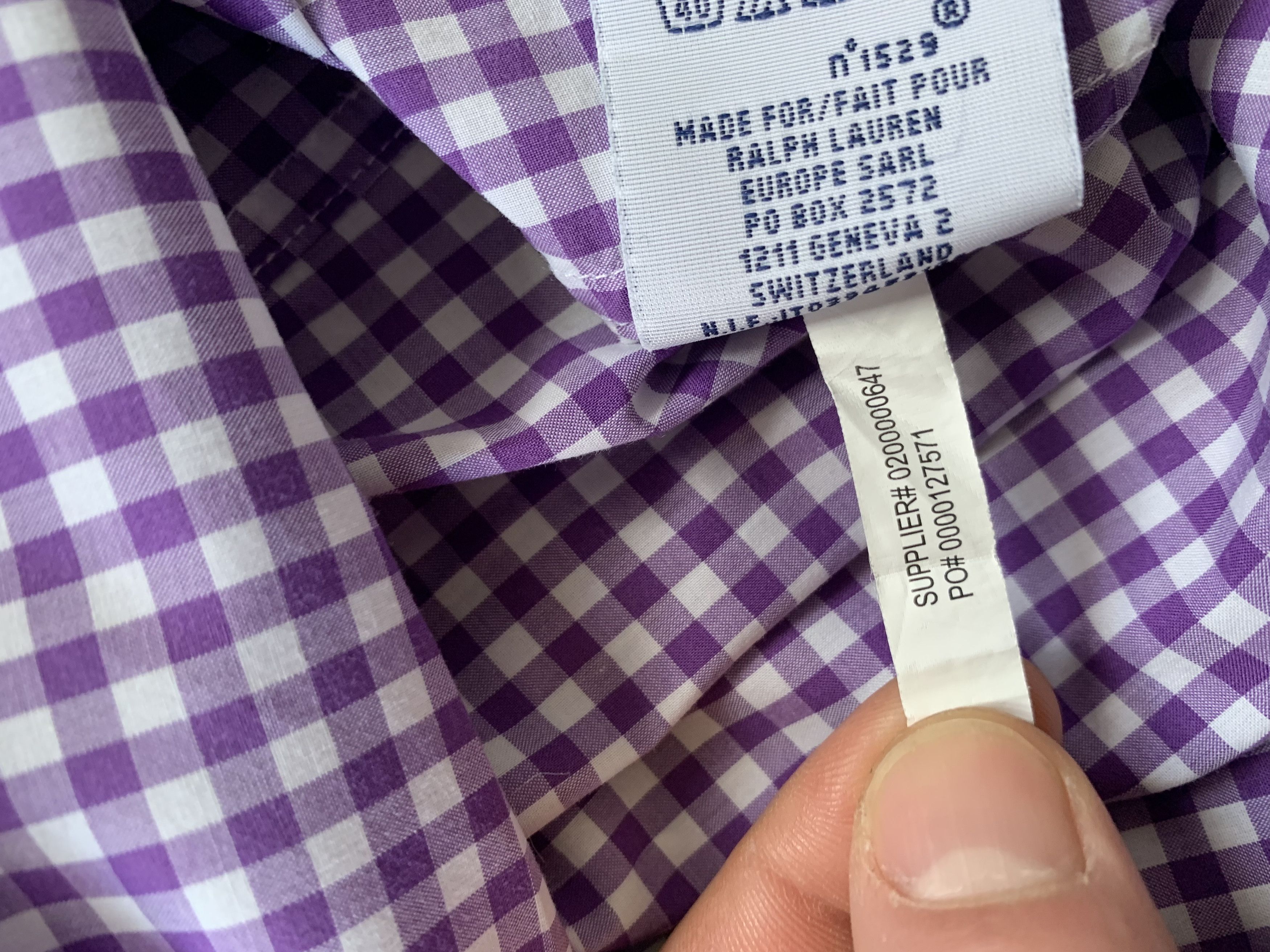 Designer × Polo Ralph Lauren × Ralph Lauren Polo Ralph Lauren Cotton Plate Shirt Size US XL / EU 56 / 4 - 10 Thumbnail