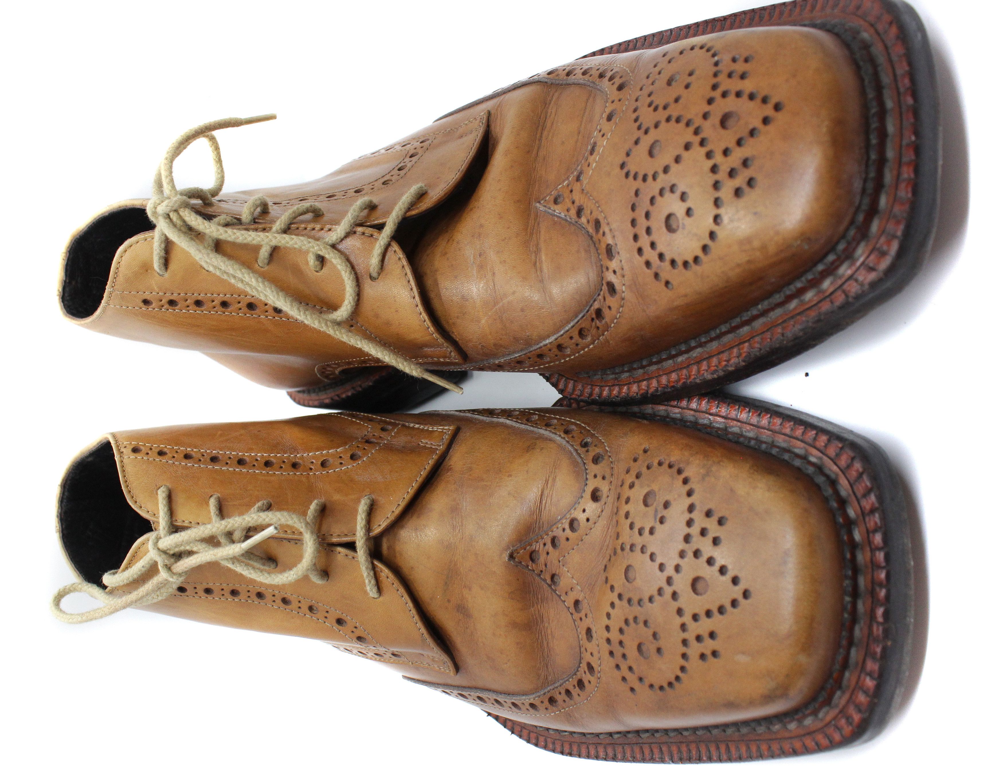 Sears Leather Oxford Brogue Boots Size US 10 / EU 43 - 5 Thumbnail