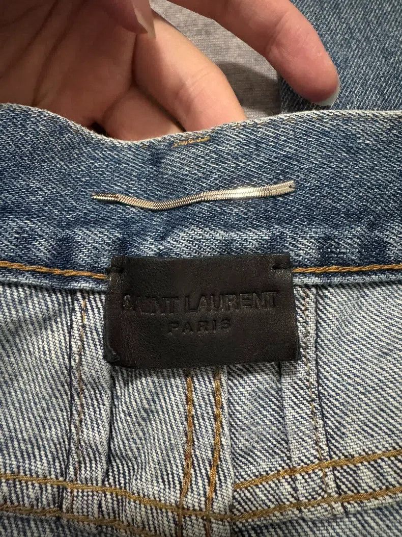 Saint Laurent Paris Saint Laurent Paris Cat Claw Light Blue Patchwork Slash Je Size US 33 - 7 Thumbnail