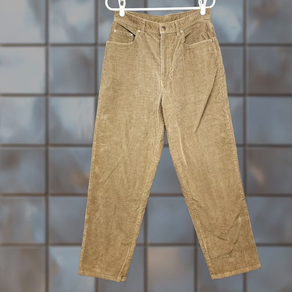 Vintage VINTAGE LL Bean Corduroy Pants Womens 12 Regular Brown Taper High Rise Stretch Size 34" / US 12 / IT 48 - 1 Thumbnail
