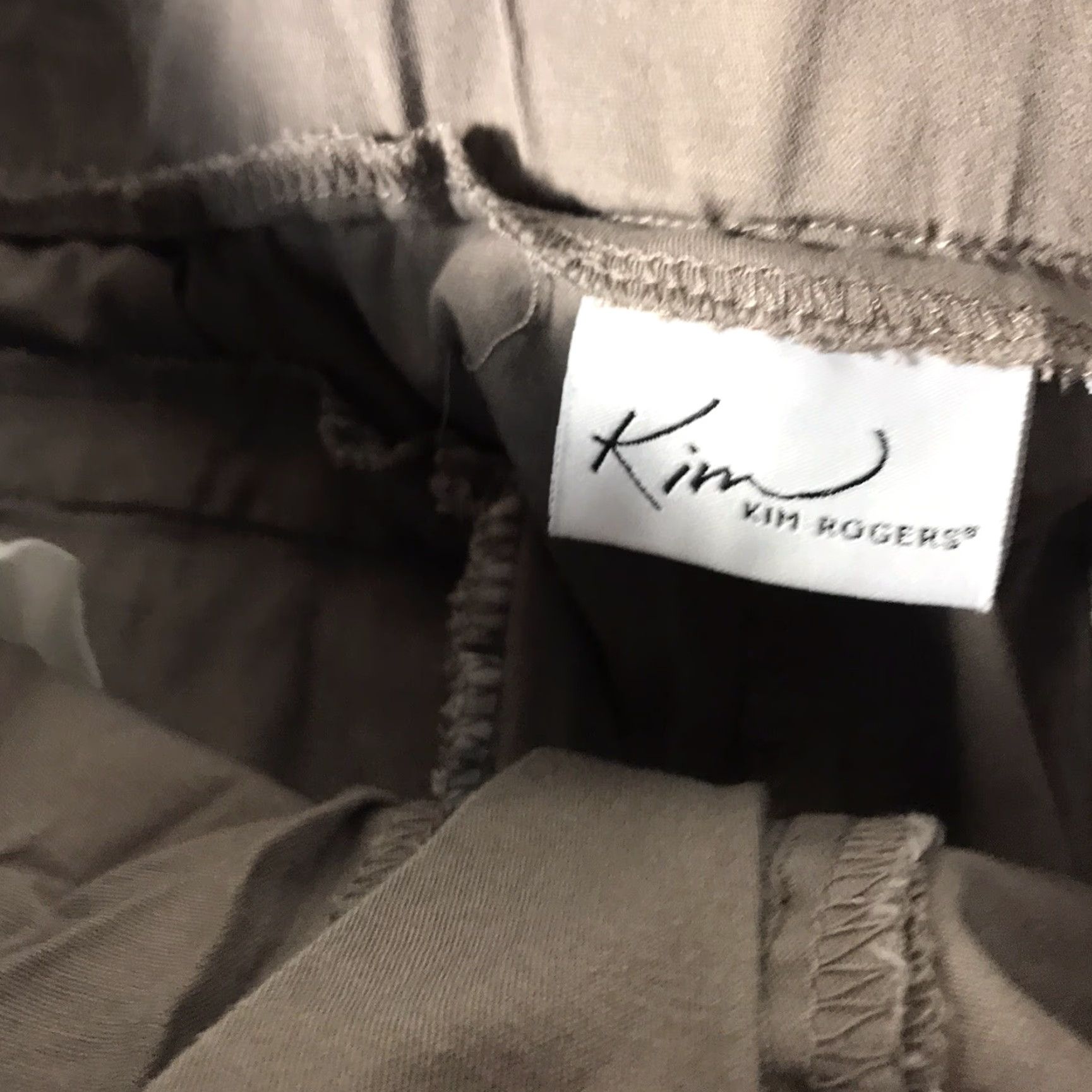 Vintage KIM ROGERS Brown Khaki Capris Womens Size 8 Casual Workwear Lightweight Stretch Size ONE SIZE - 3 Thumbnail