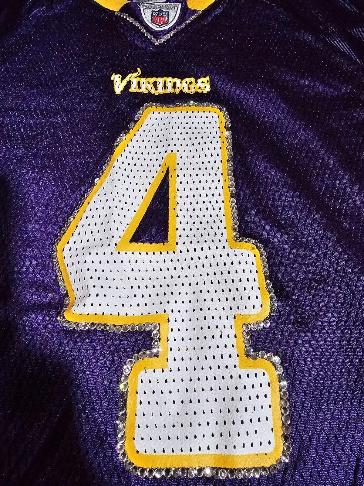 Reebok Minnesota Vikings Brett Favre Jersey Bedazzled Reebok M Size ONE SIZE - 3 Thumbnail