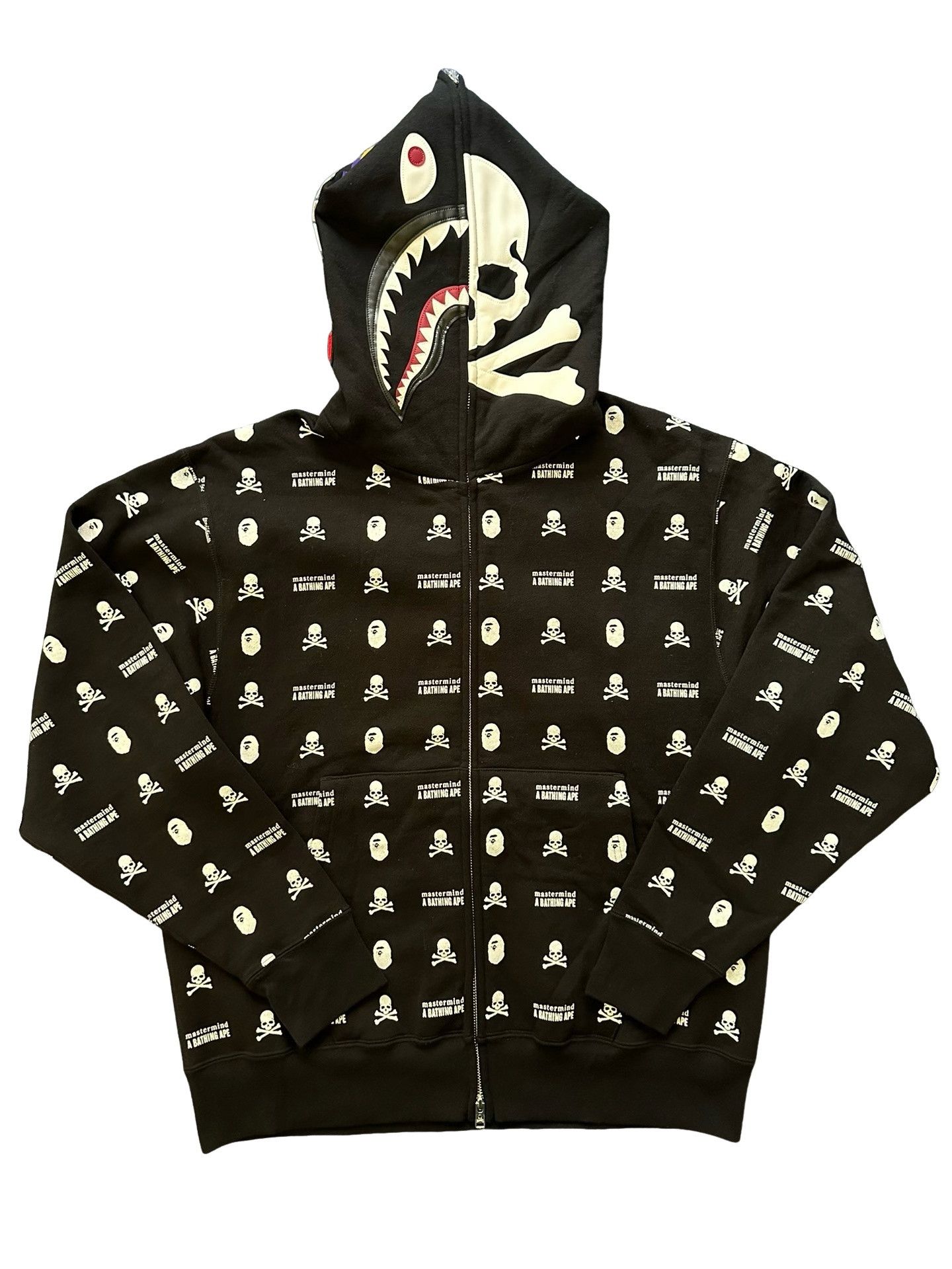 Bape A Bathing Ape x Mastermind Skull Shark Hoodie Size M Size US M / EU 48-50 / 2 - 1 Thumbnail