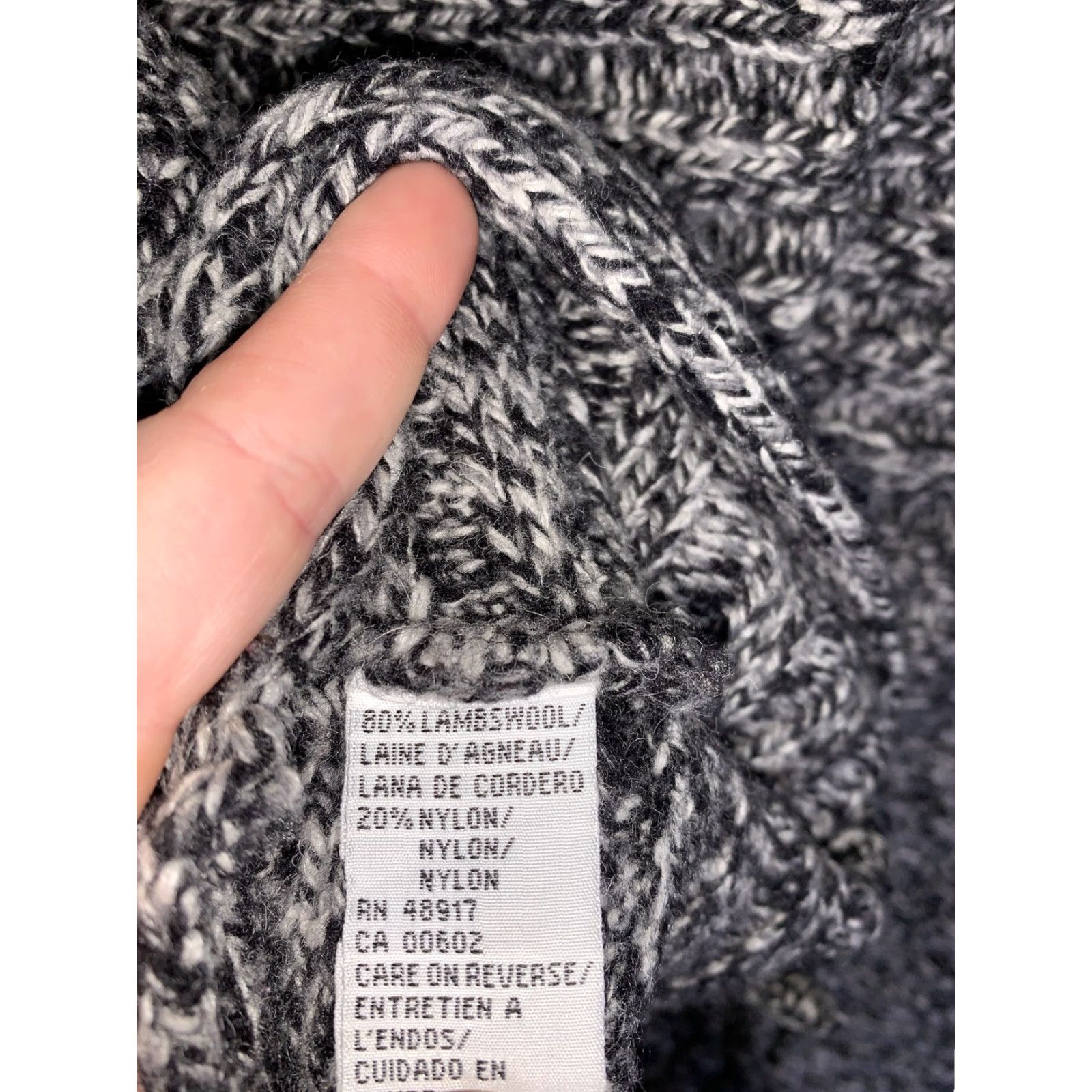 Calvin Klein Calvin Klein Lambswool Gray Knit Womens Poncho Wrap Sweater M- Regular SS Cape mix Size M / US 6-8 / IT 42-44 - 3 Thumbnail