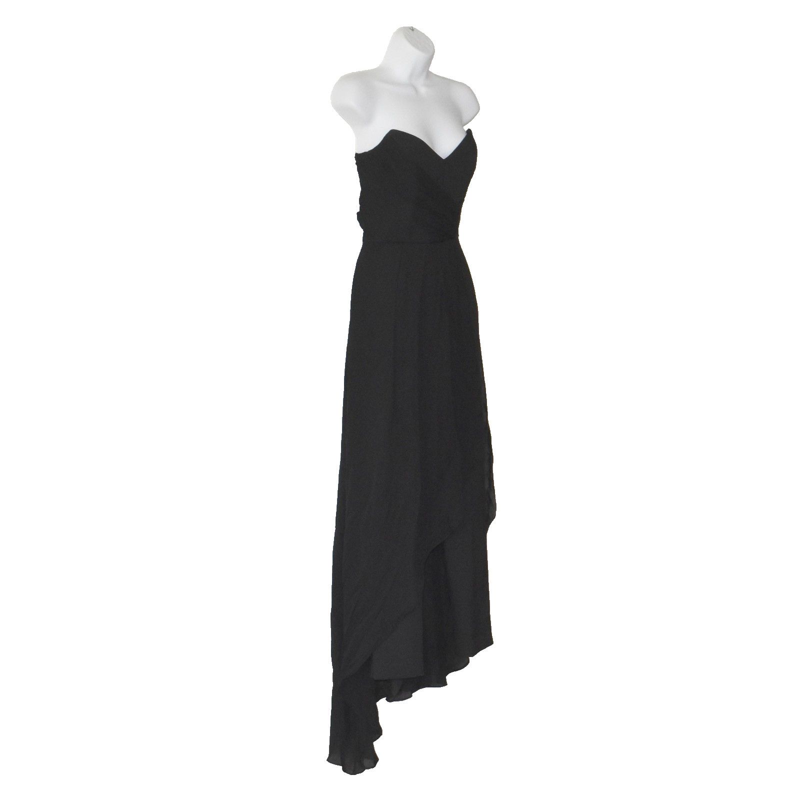NICOLE MILLER Black Silk Blend Strapless Jumpsuit Sz 2 $395 - titalatam.com
