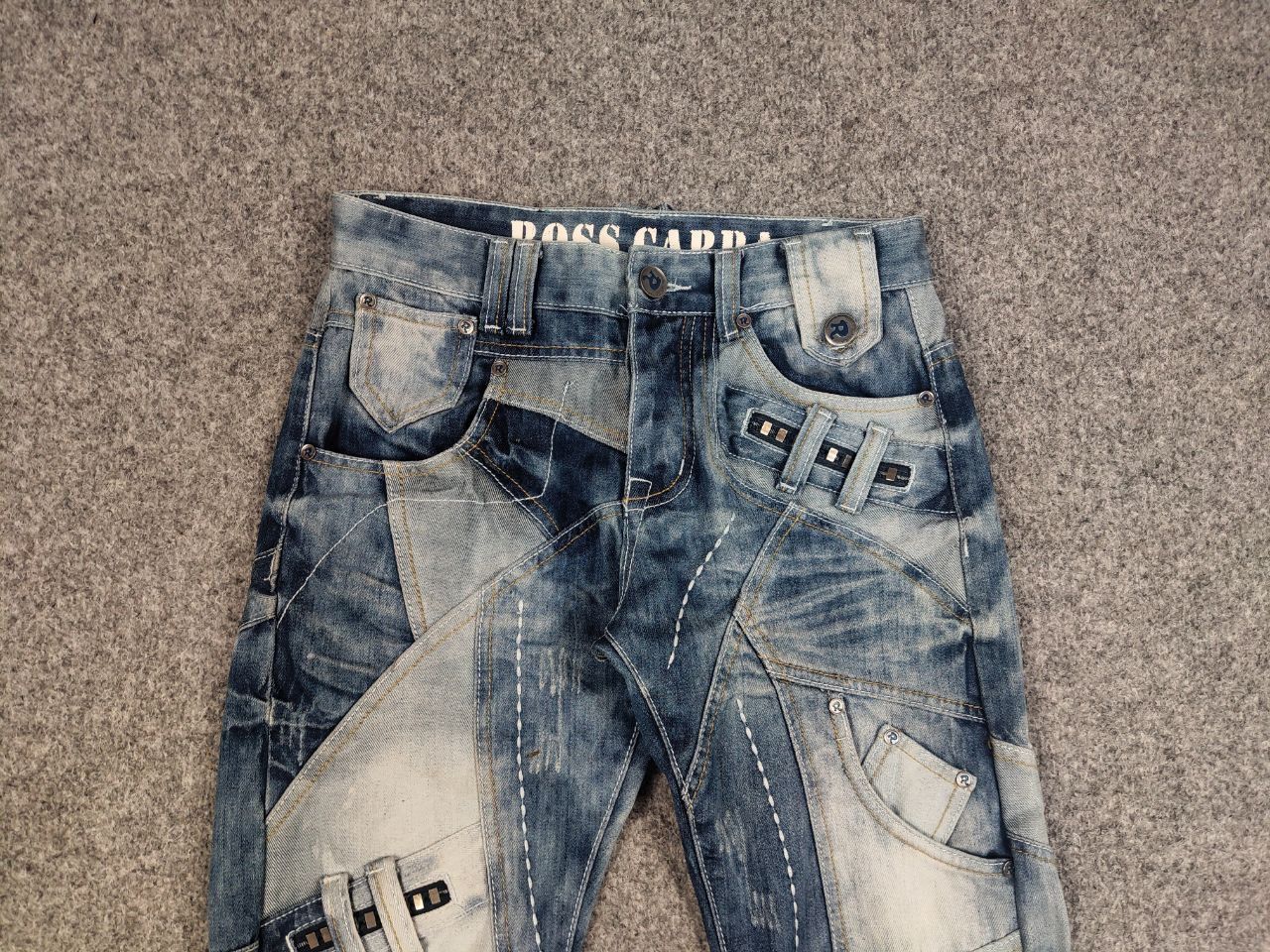 Japanese Brand × Vintage Vintage Japan Ross Carra Cargo Faded Denim Jeans Y2K Style Size US 30 / EU 46 - 5 Thumbnail