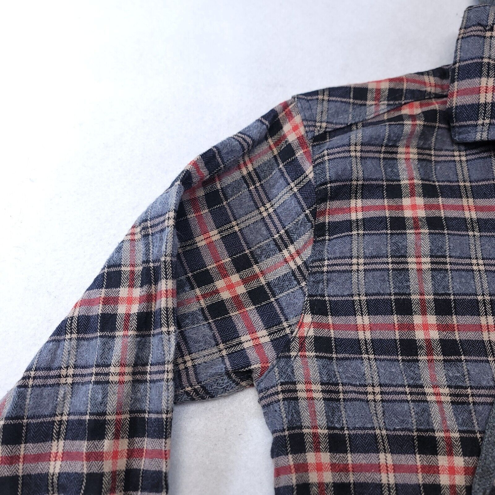 Ambig AMBIG Casual Button Up Hoodie Mens Size Medium M Gray Plaid Size US M / EU 48-50 / 2 - 4 Thumbnail