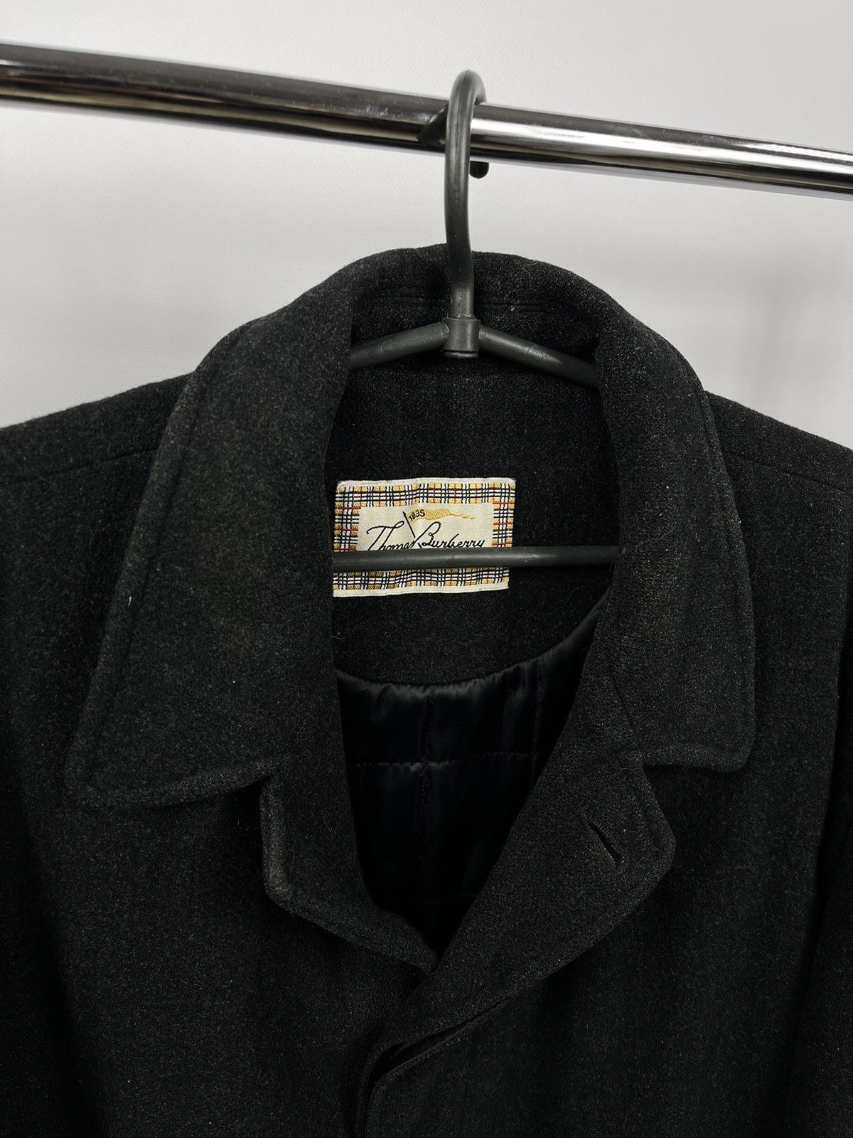 Thomas Burberry Coat Jacket Size XL Grey Vintage 90s