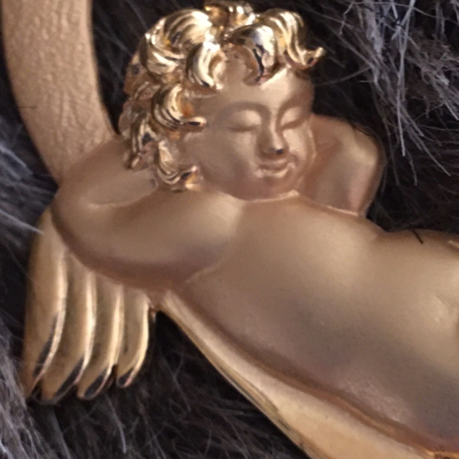 Vintage Vintage Jonette gold tone cherub brooch pin Size ONE SIZE - 2 Thumbnail