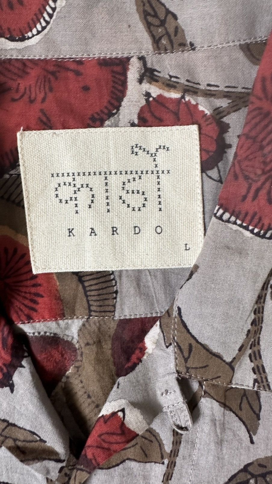 Kardo KARDO FLOWER PRINT OPEN COLLAD SHIRT Size US L / EU 52-54 / 3 - 4 Thumbnail