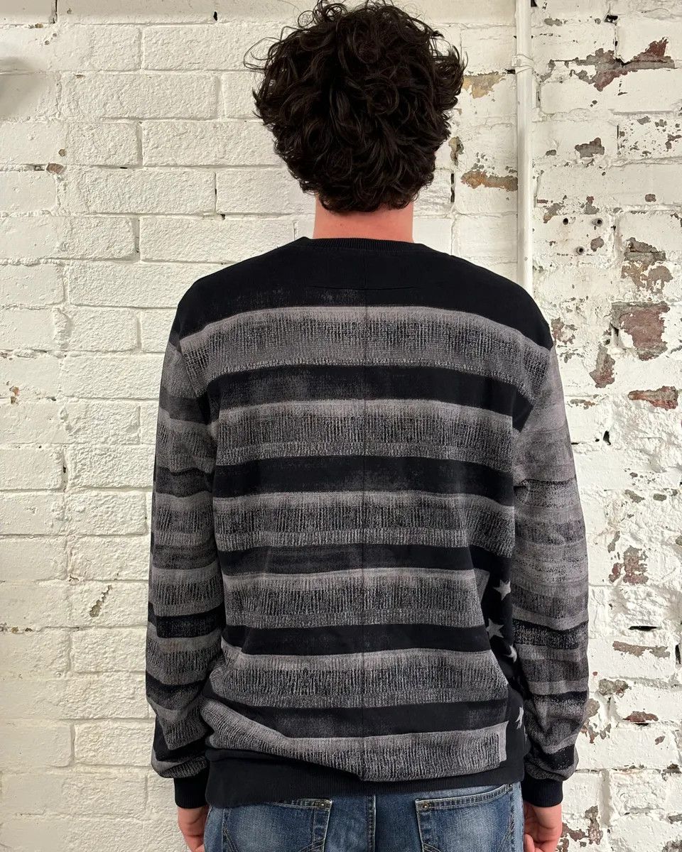Givenchy AW2014 Givenchy Black Grey Striped USA Flag Star Sweater Size US M / EU 48-50 / 2 - 3 Thumbnail