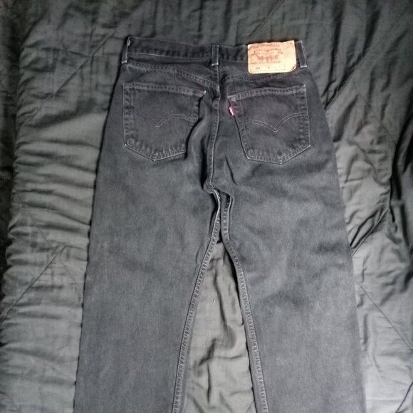 Levi's Vintage Clothing Vintage Levi's 501 Button Fly Black Denim Jeans 32x30 Size US 32 / EU 48 - 8 Thumbnail