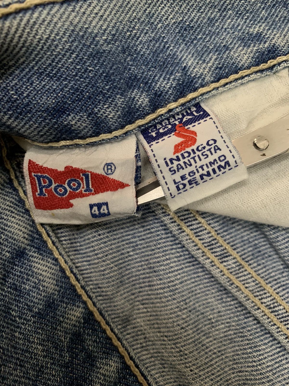 JNCO Vintage Japanese Brand Pool Blue Wash Baggy Distressed Jeans Size US 32 / EU 48 - 20 Thumbnail