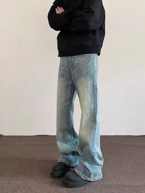 Japanese Brand American retro street style washed straight jeans Size US 32 / EU 48 - 2 Thumbnail