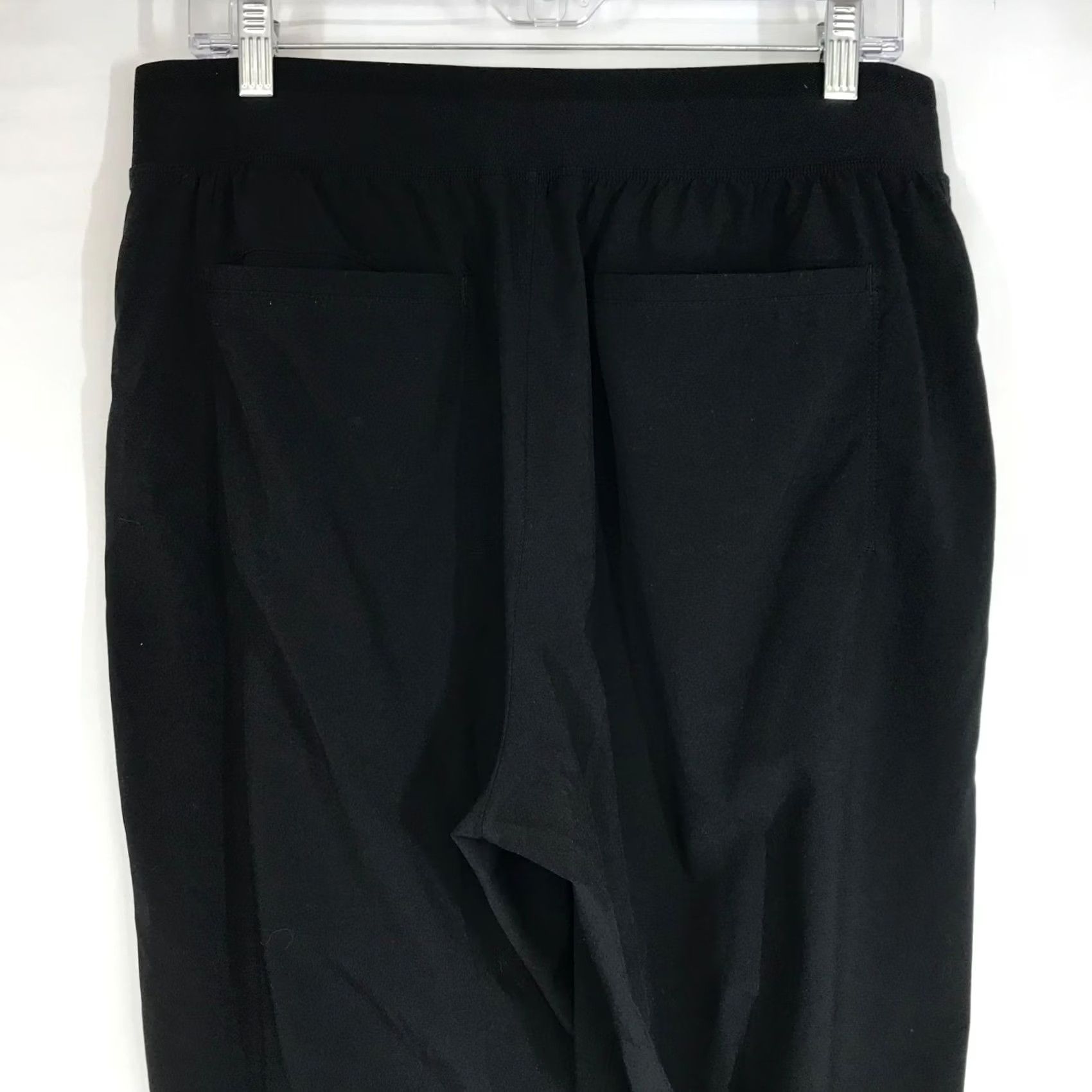 Athleta ATHLETA - WOMEN'S 12- BLACK POLYESTER BLEND ELASTIC WAIST PULL-ON PANTS Size 34" / US 12 / IT 48 - 5 Thumbnail