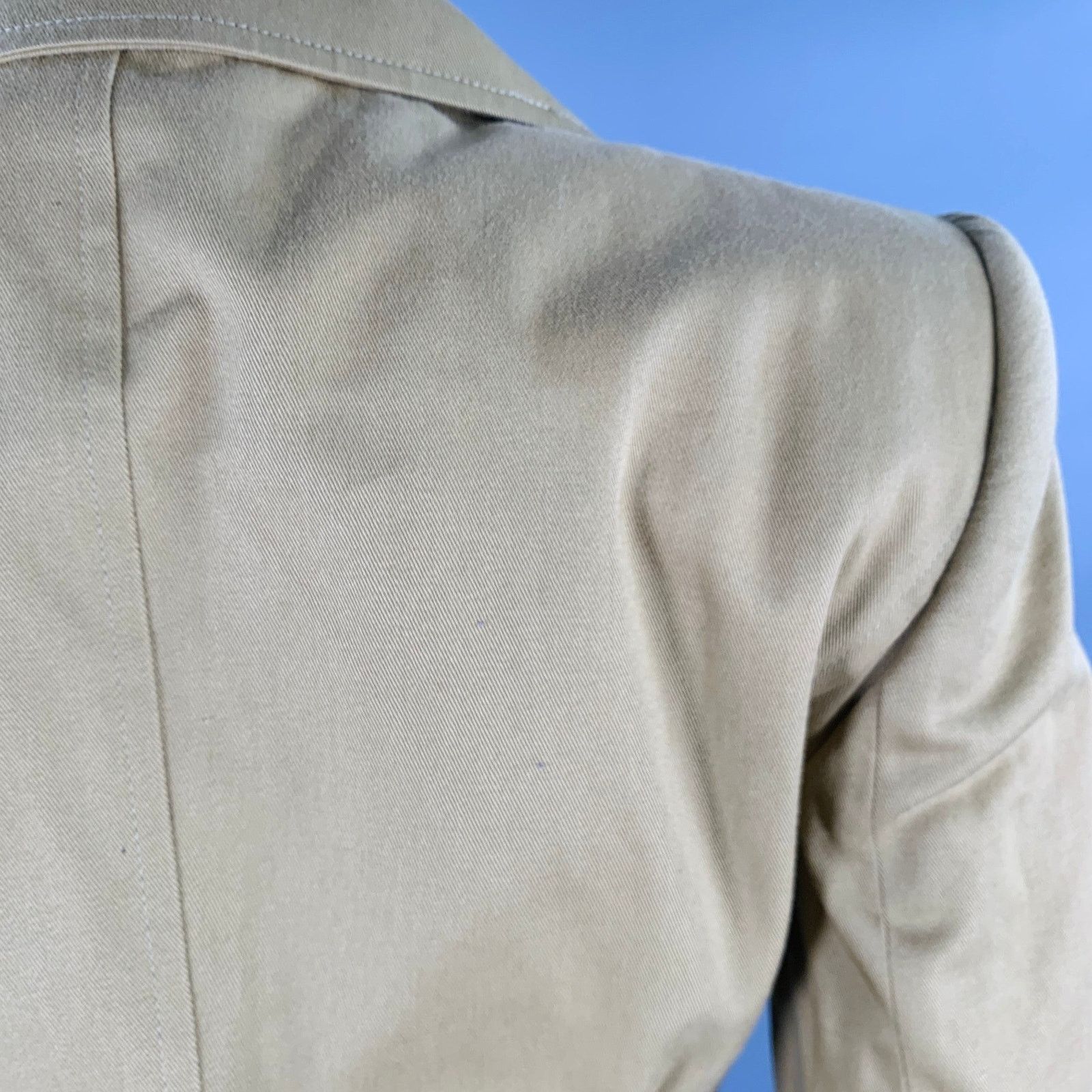 Dolce & Gabbana Size 6 Khaki Cotton Twill Fitted Button Up Jacket Blazer Size M / US 6-8 / IT 42-44 - 4 Thumbnail