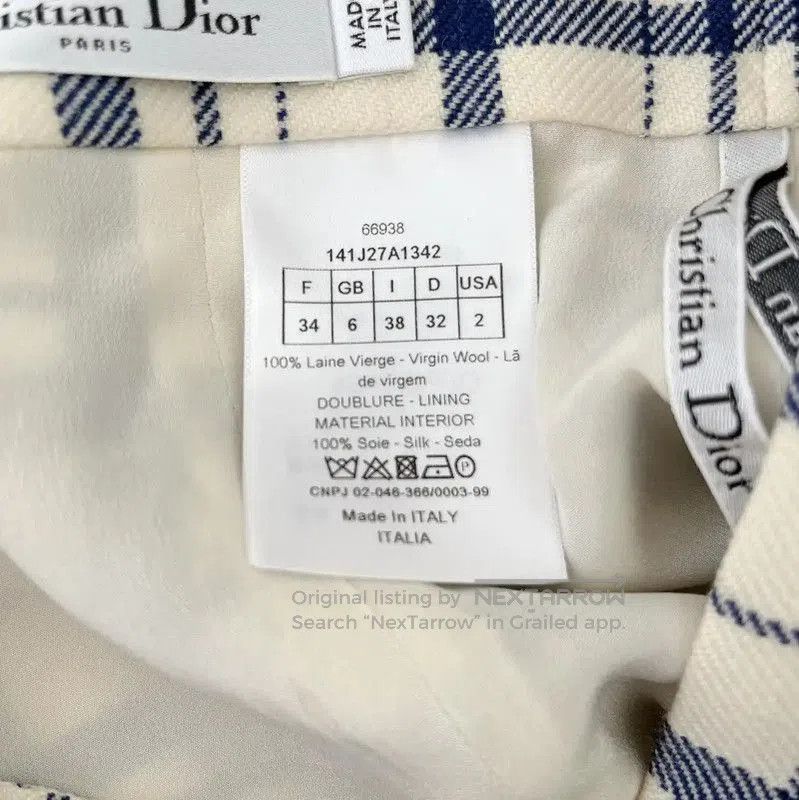 Dior Dior Checkered Wool Mini Skirt for Women . Size 22" - 7 Thumbnail