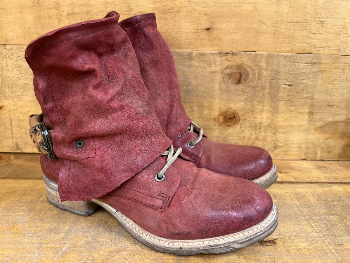 A.S.98 Airstep A.S.98 red leather ankle boots Size US 10 / IT 40 - 6 Thumbnail