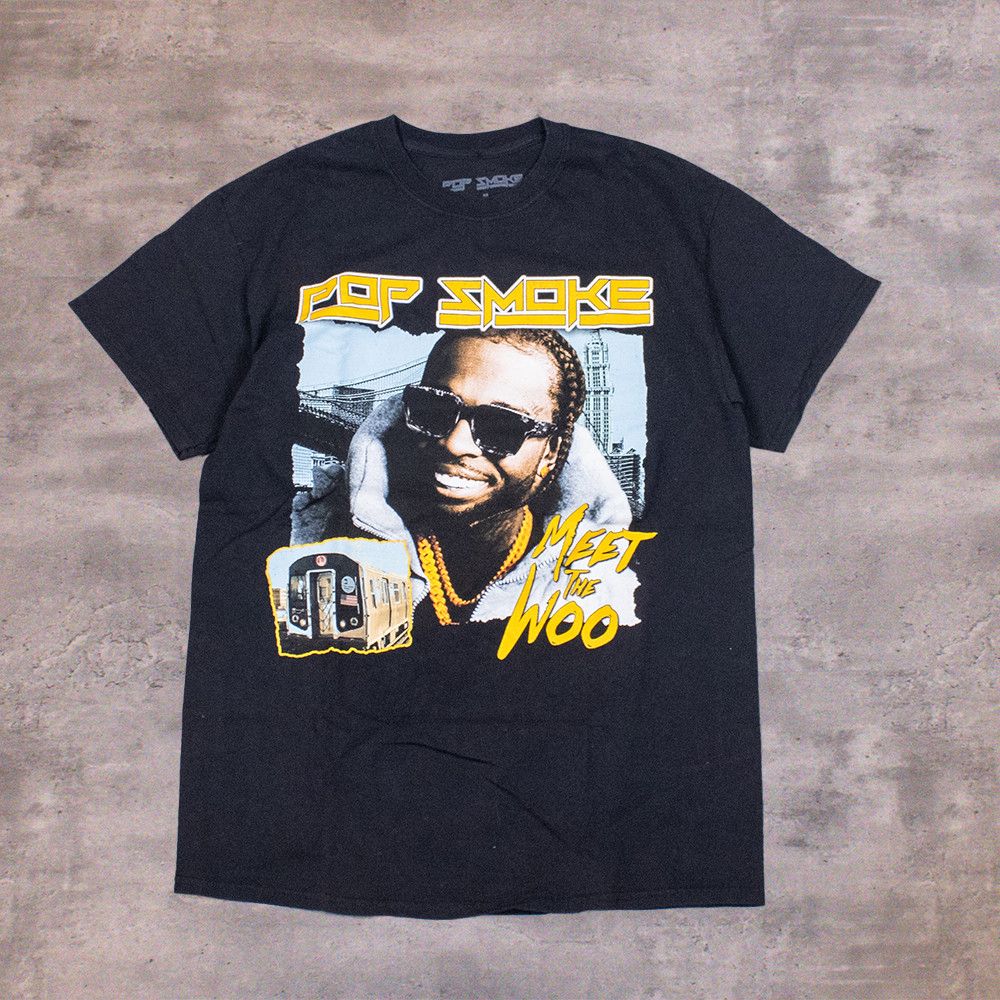 Rap Tees Pop Smoke Meet The Woo Rap Black Double Stitch Tee Size US M / EU 48-50 / 2 - 1 Thumbnail