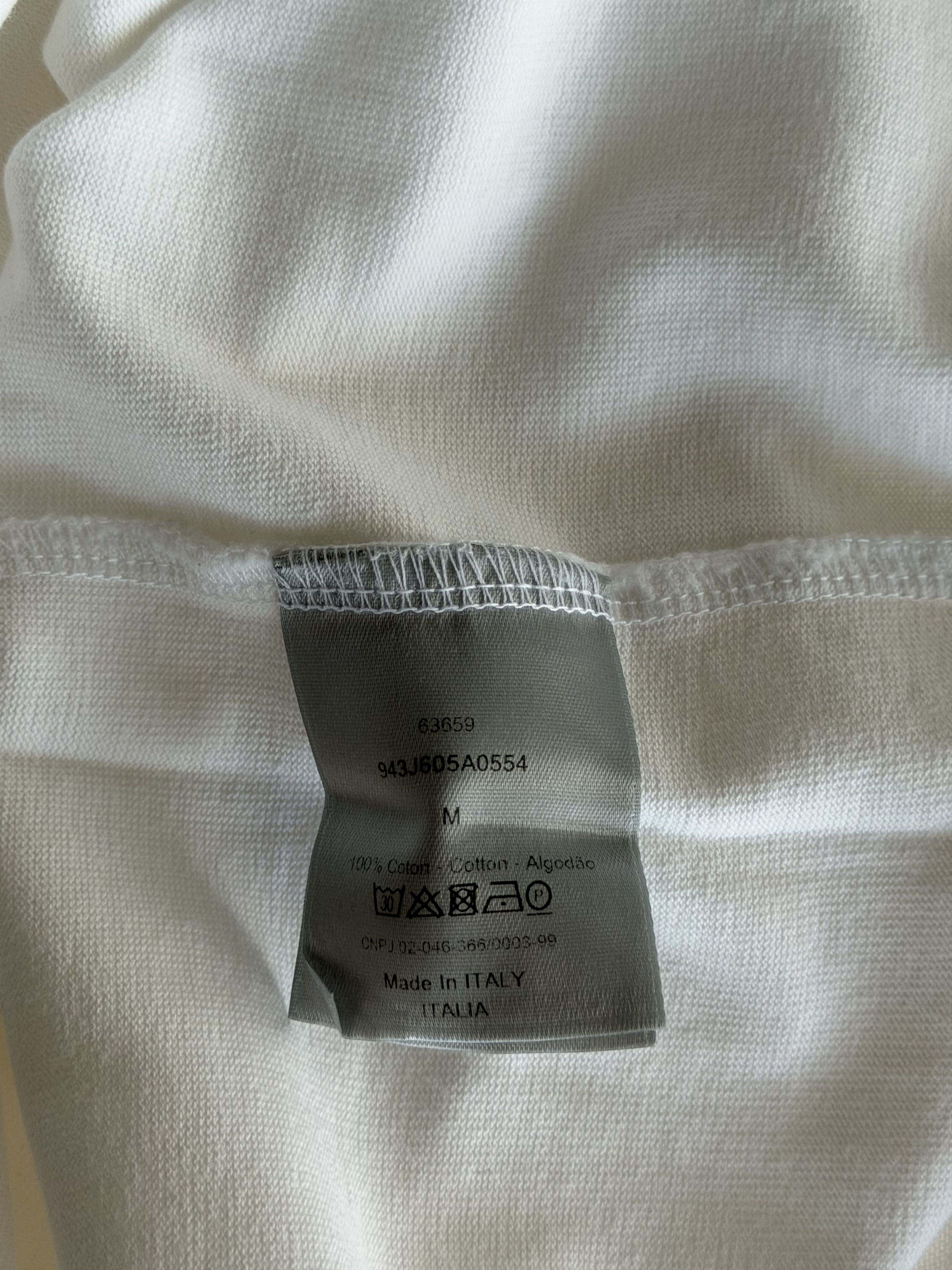Dior Dior White & Yellow CD Icon Embroidered T-Shirt Size US M / EU 48-50 / 2 - 4 Thumbnail
