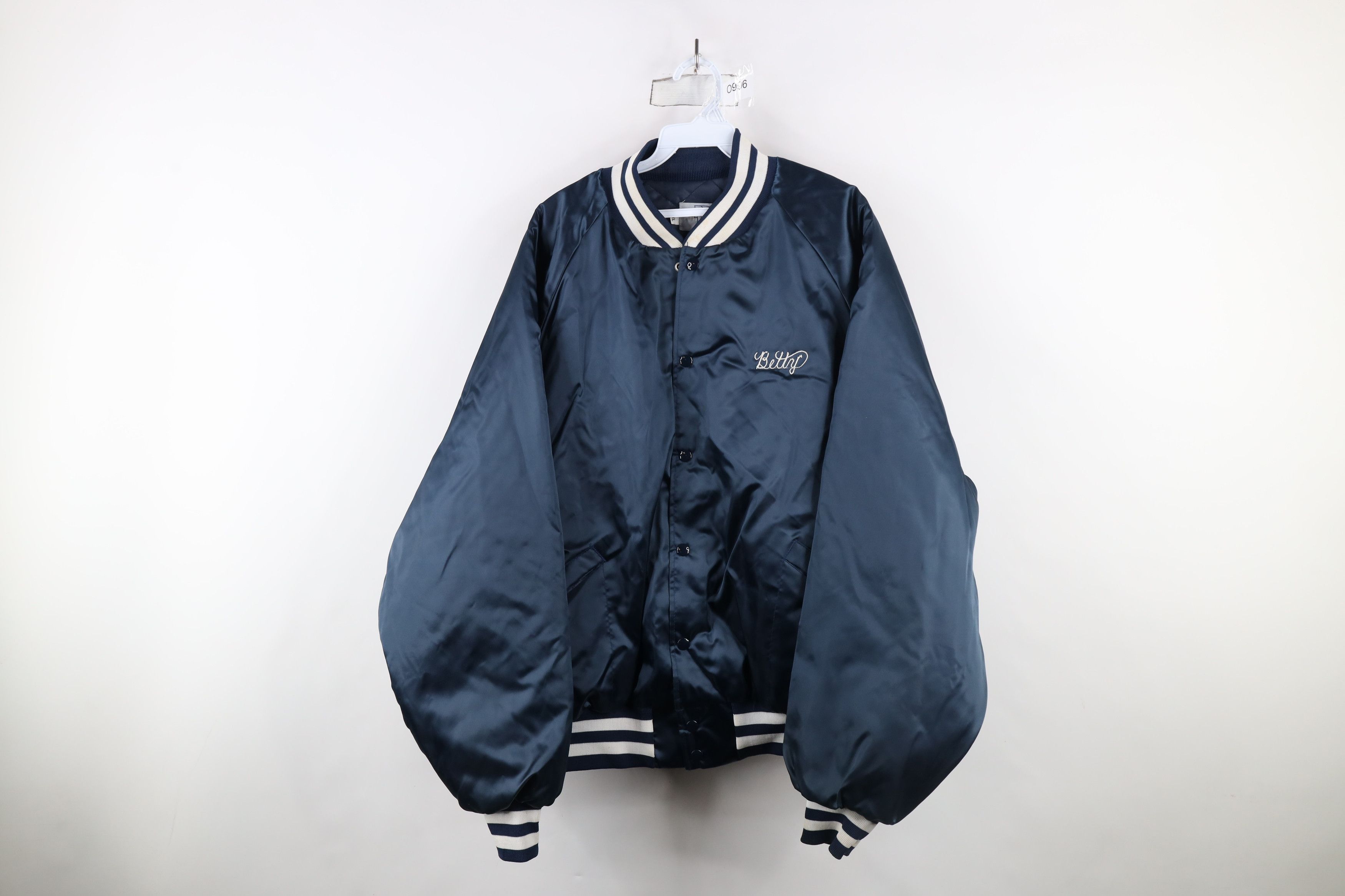 Vintage Vintage 80s Quality Bar Toledo Satin Bomber Jacket USA Size US XXL / EU 58 / 5 - 1 Thumbnail