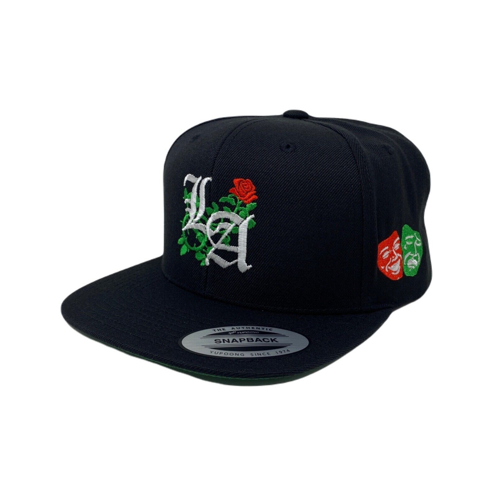 Other Los Angeles Laugh Now RED Cry Later GREEN Masks Snapback Hat Size ONE SIZE - 2 Thumbnail