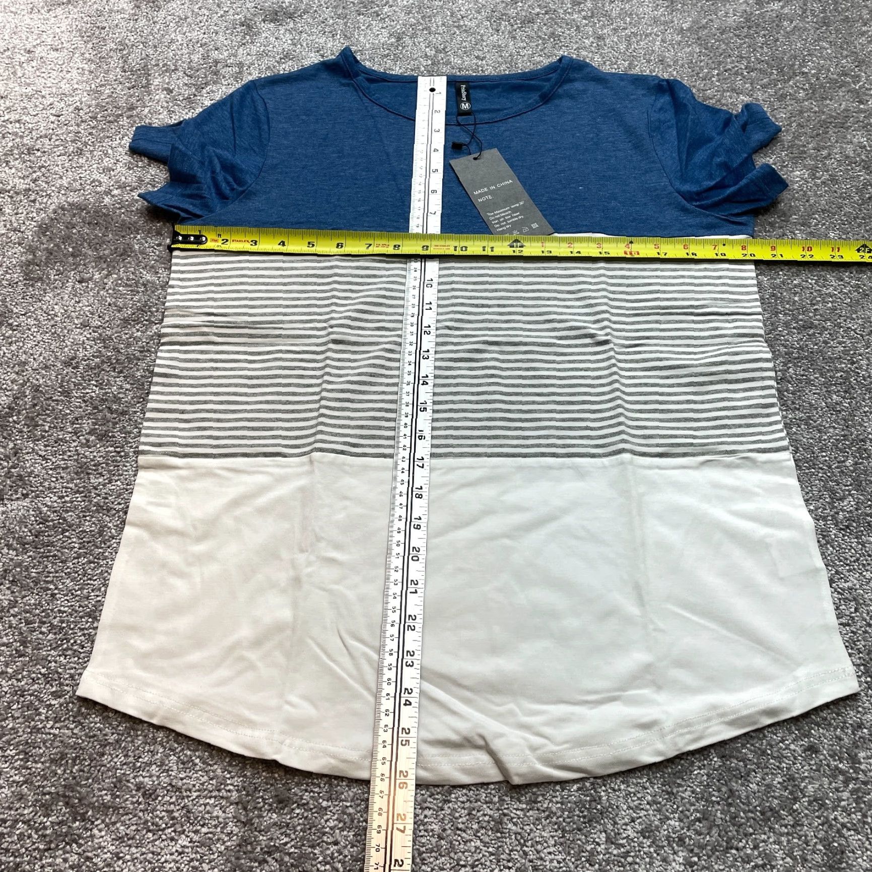 Vintage VINTAGE Prin Story Shirt Mens Medium White Blue Striped Short Sleeve Soft Adult Tee Top Size US M / EU 48-50 / 2 - 5 Thumbnail