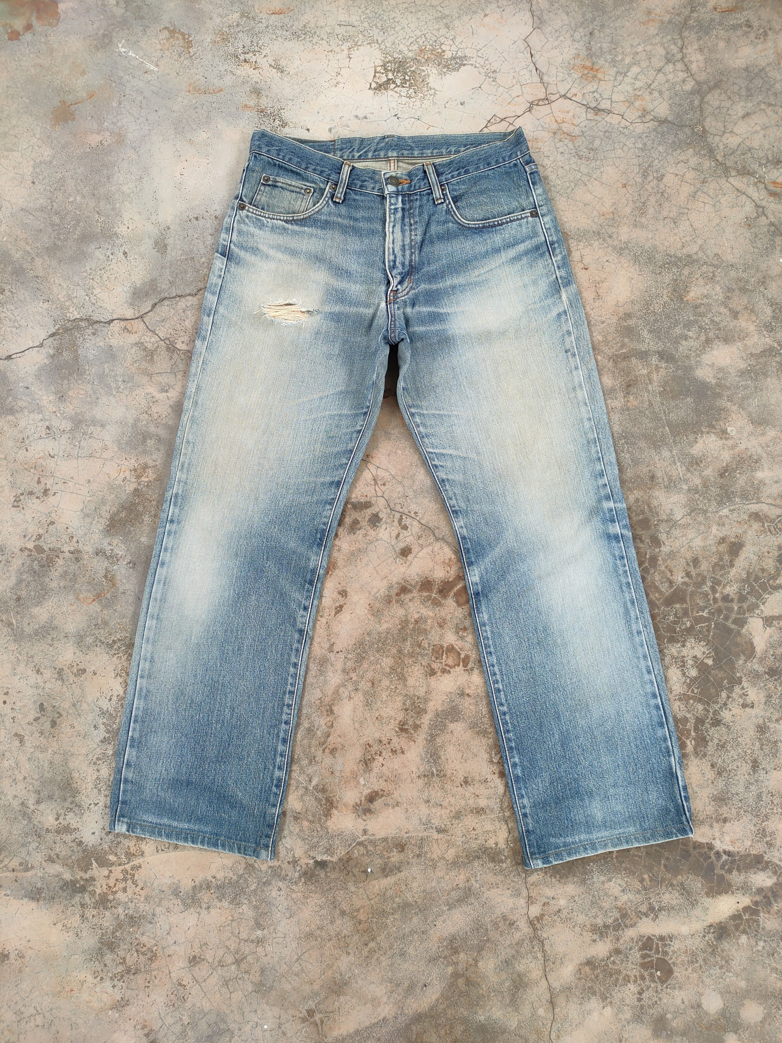 Edwin W33 VINTAGE EDWIN FADED RIPPED JEANS PANTS Size US 33 - 1 Thumbnail