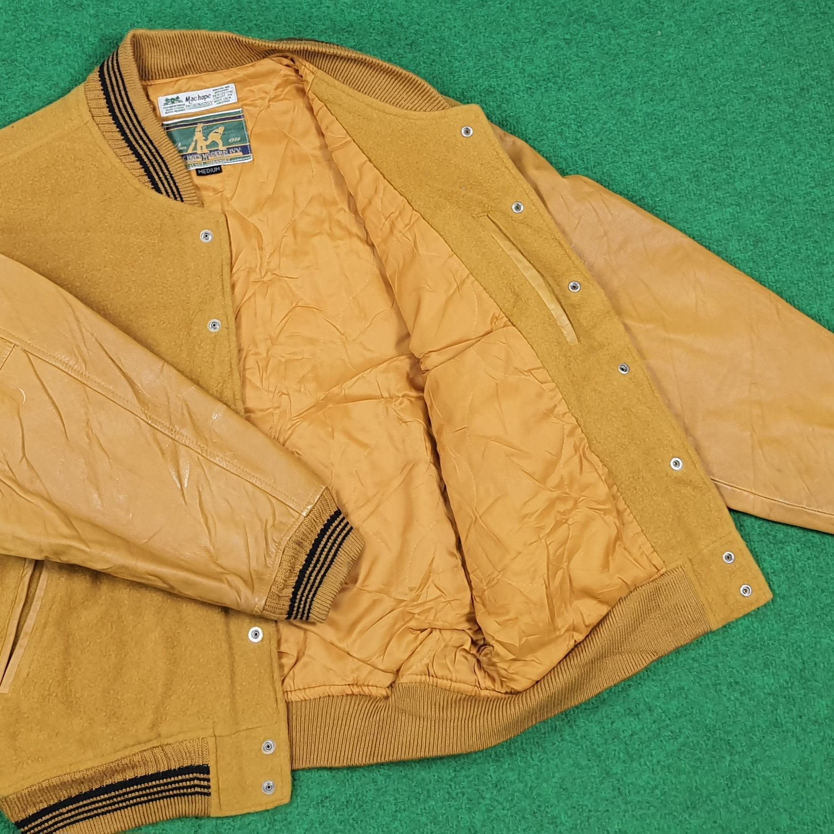 Vintage Vintage 90s Mac Hope Leather Ivy Varsity Jacket Size US M / EU 48-50 / 2 - 6 Thumbnail