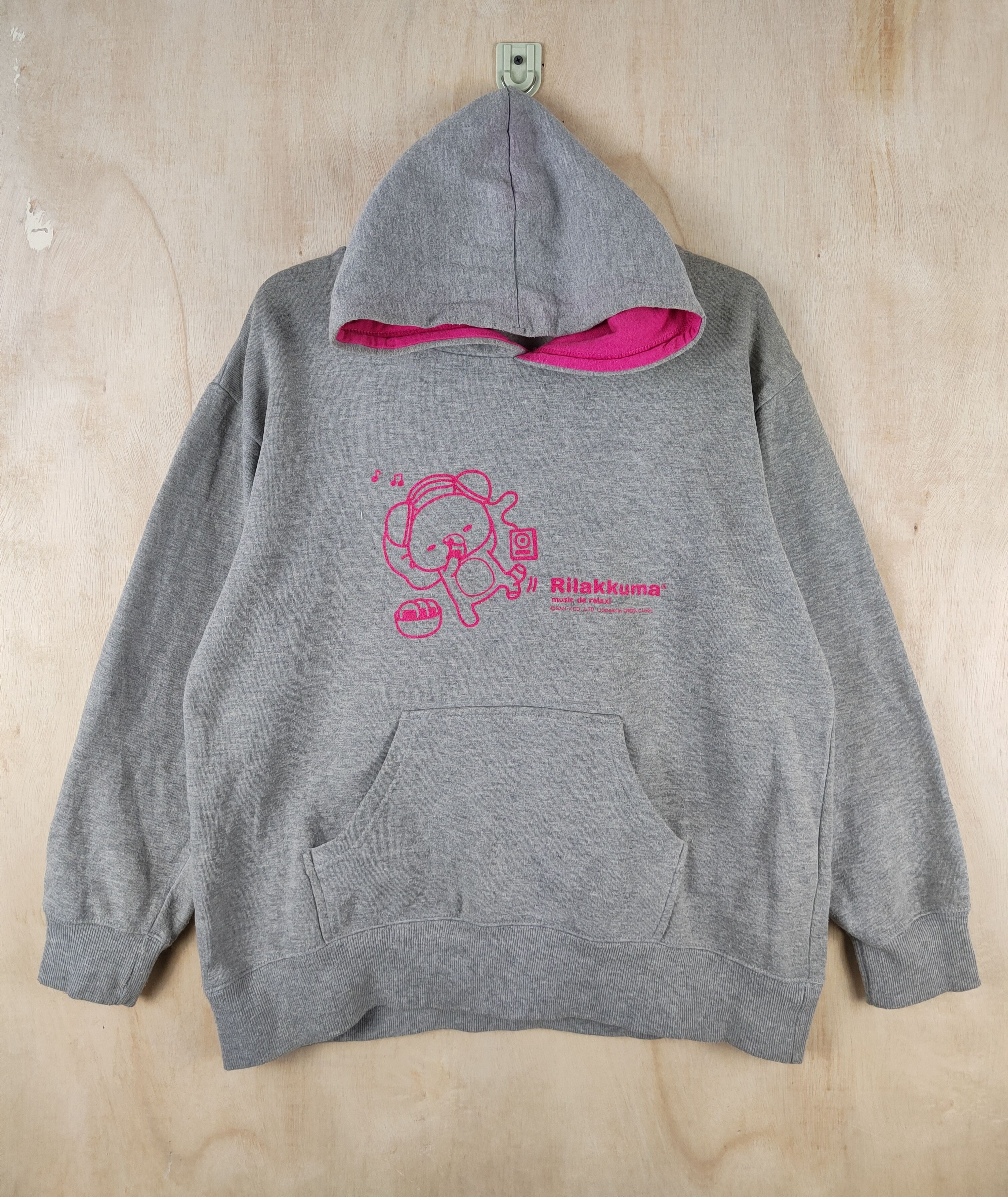 Anime Rilakkuma anima japan Gray Hoodie Sweatshirts #S2467 Size L / US 10 / IT 46 - 1 Thumbnail