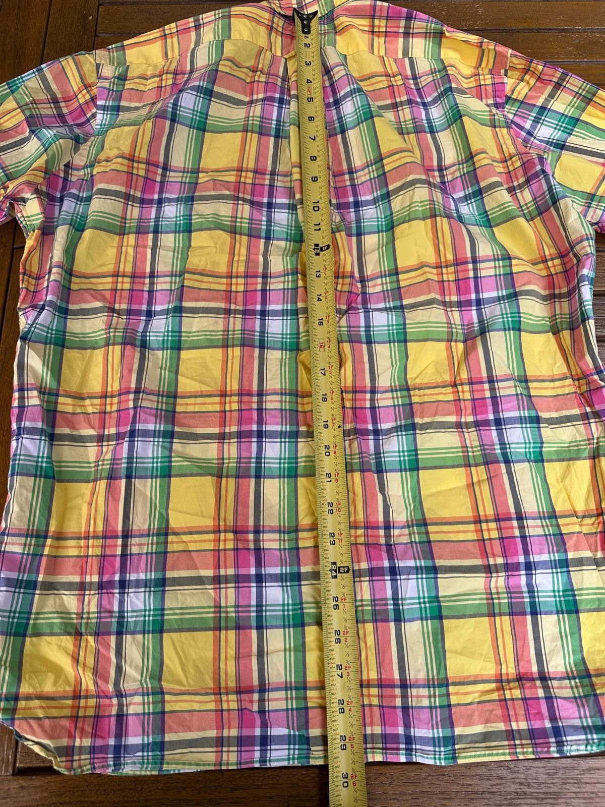 Polo Ralph Lauren Ralph Lauren Men’s L Madras Plaid SS Button-Down Multicolor Size US L / EU 52-54 / 3 - 3 Thumbnail
