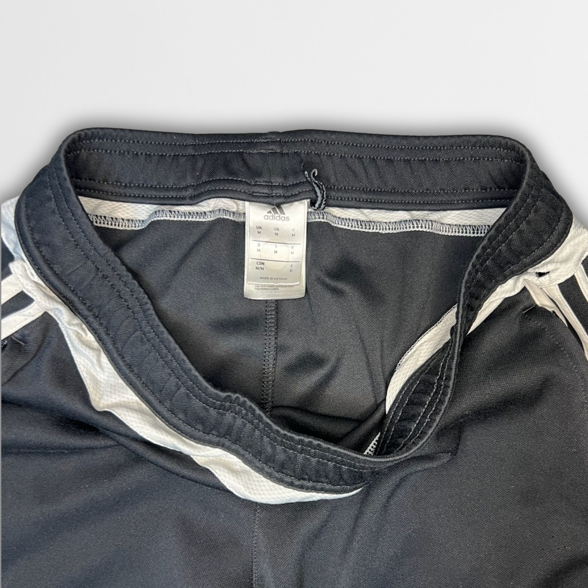 Adidas Adidas Mens Black Sweatpants With White Stripes Size M Elast Size US 31 - 5 Thumbnail