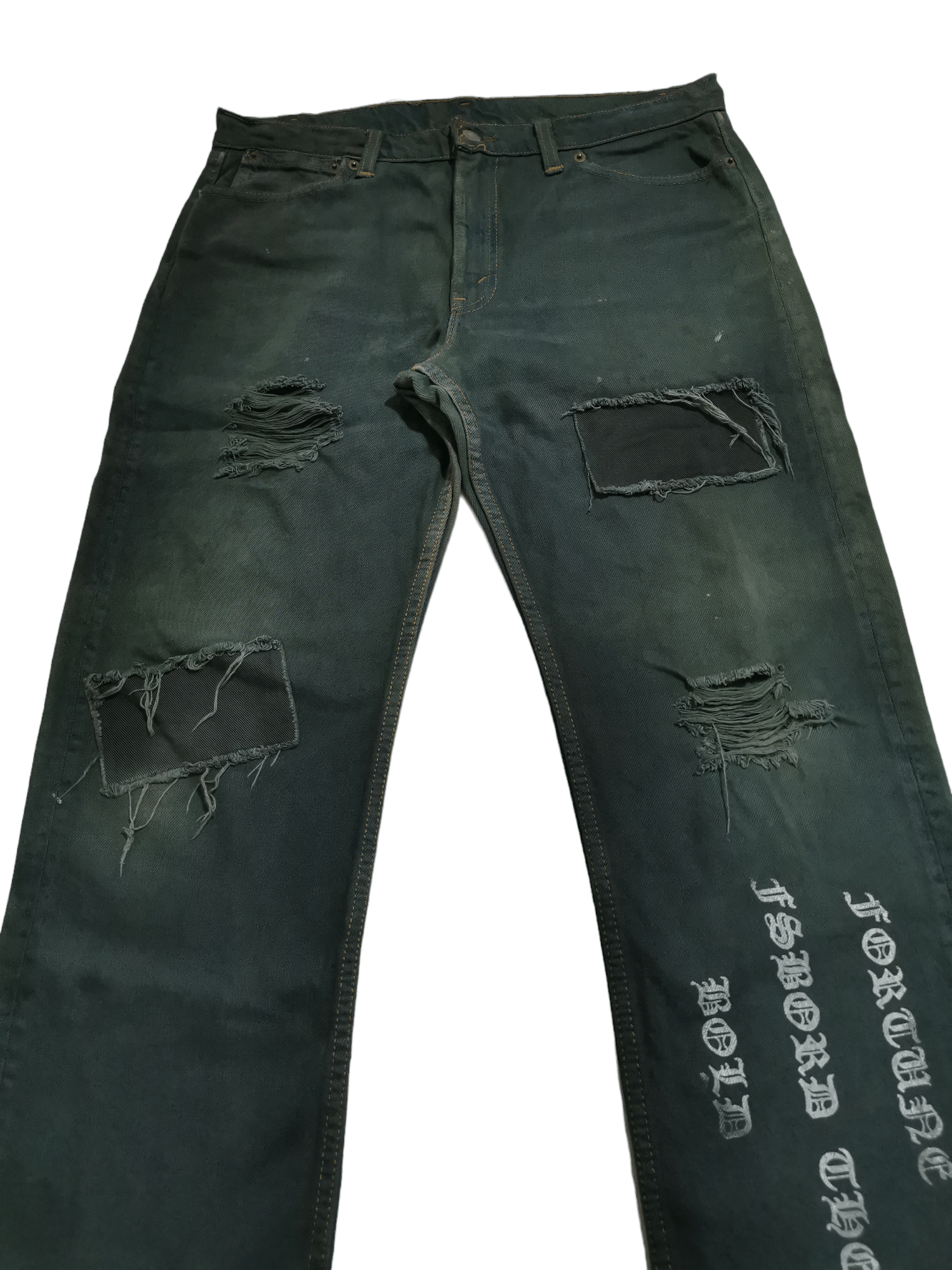 Jean × Vintage Japan Punk Seditionaries Patchwork Jeans Size US 34 / EU 50 - 4 Thumbnail