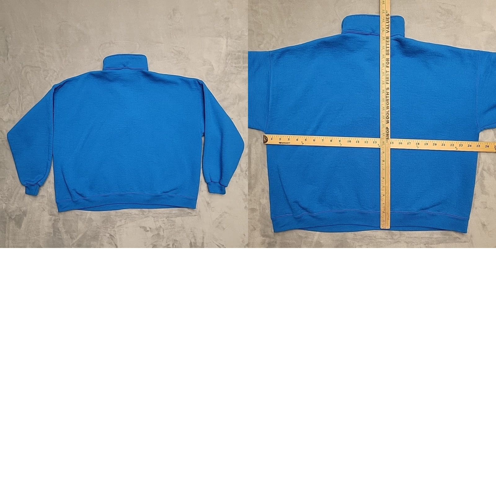 Russell Athletic VTG Russell Sweatshirt Mens XL Blue 1/4 Zip Cropped Made in USA Y2K Russell Athletic Sweatshirt MTG 90s USA American Mens XL Blue Size US XL / EU 56 / 4 - 9 Thumbnail