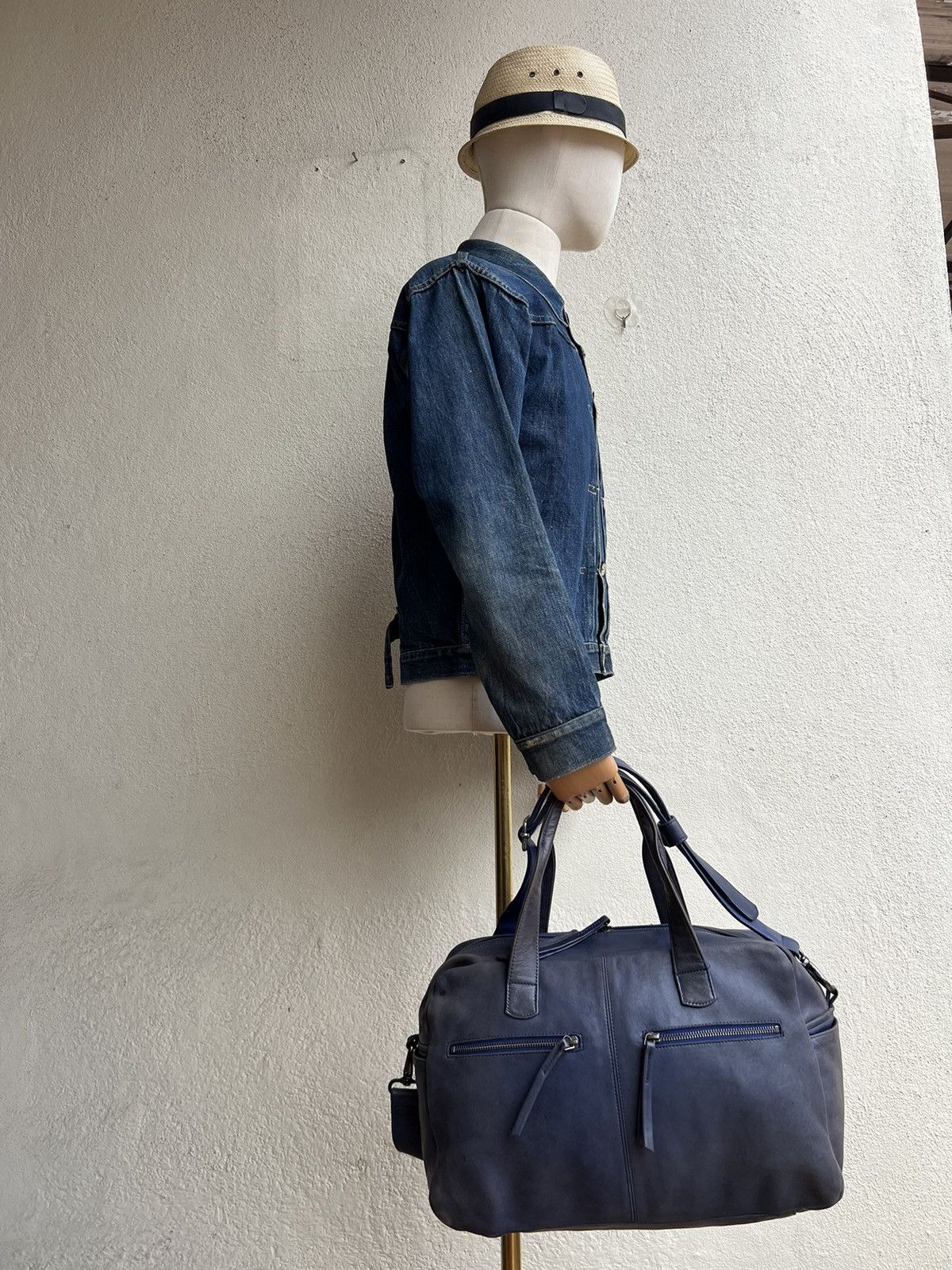 Leather Naterra Distress Sun Fade Patina Leather 2 Way Travel Bag Size ONE SIZE - 22 Thumbnail
