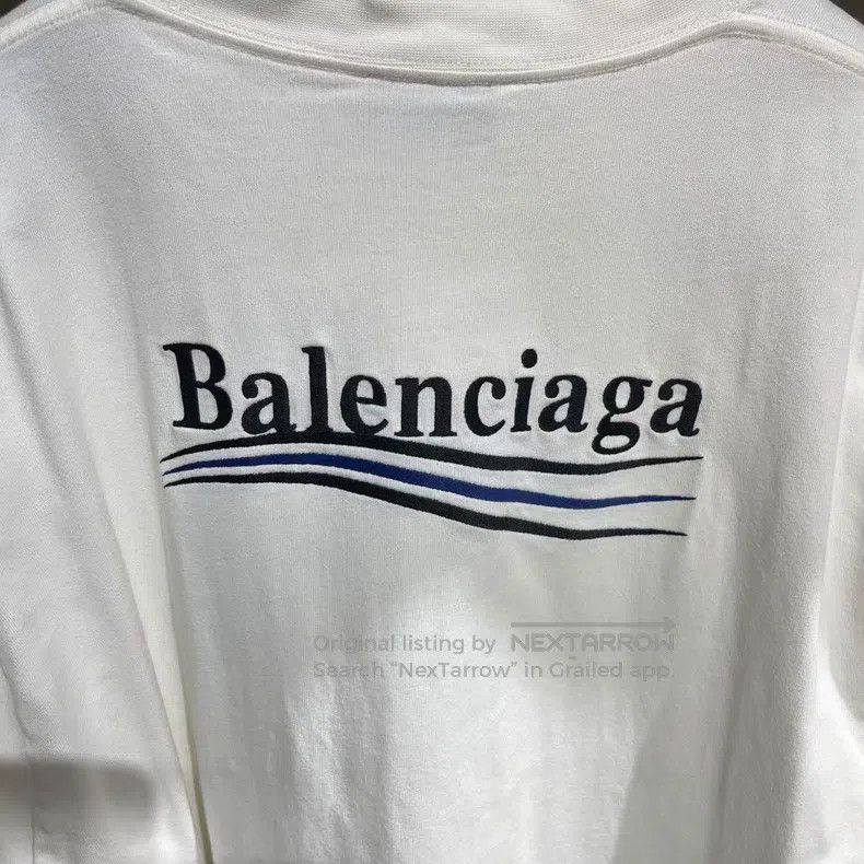 Balenciaga Balenciaga Black and Blue Coke Embroidered Short Sleeve Size US M / EU 48-50 / 2 - 2 Thumbnail